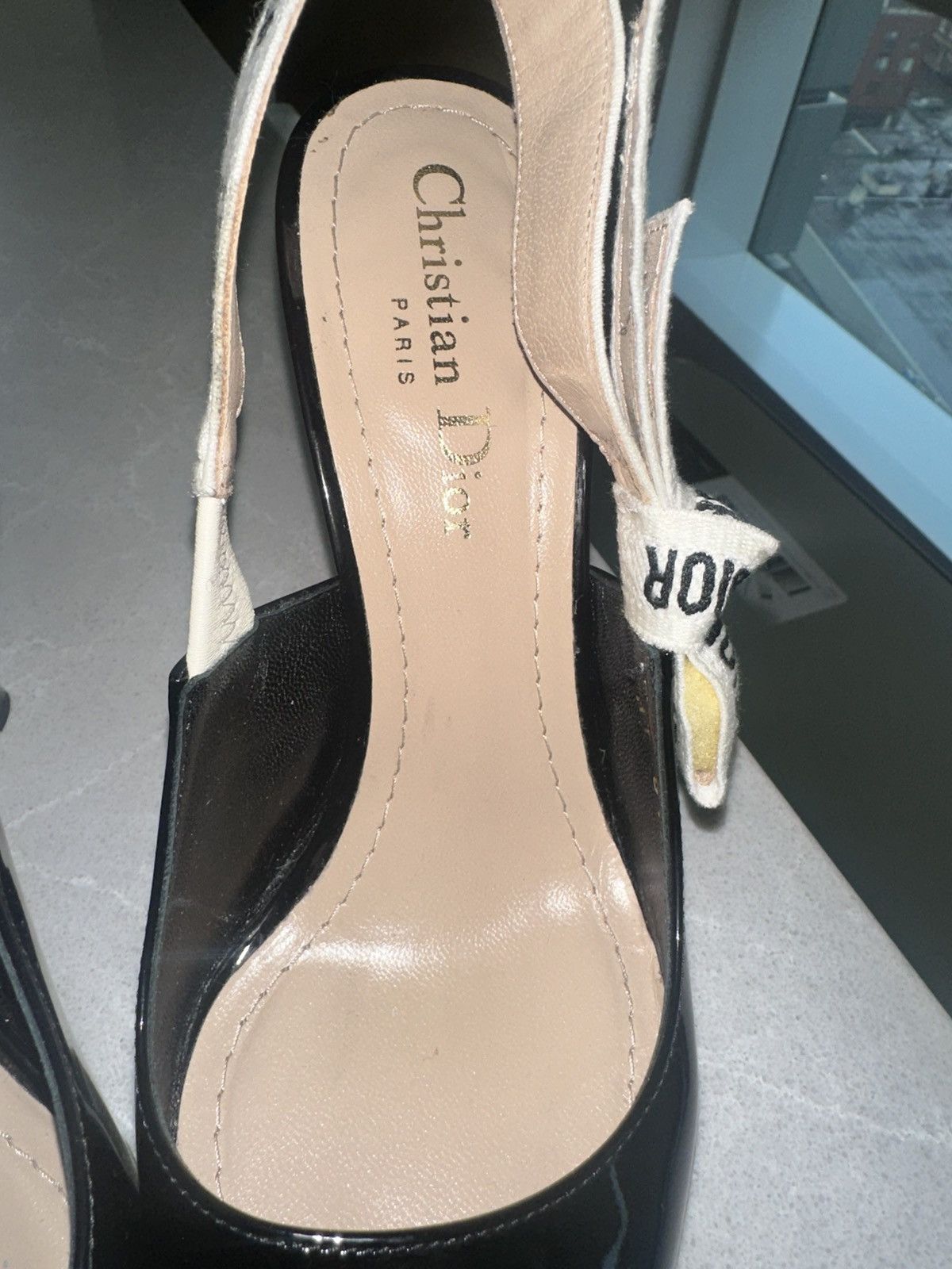 Dior Dior Black Patent Leather Slingback Pumps Size US 6 / IT 36 - 14 Thumbnail