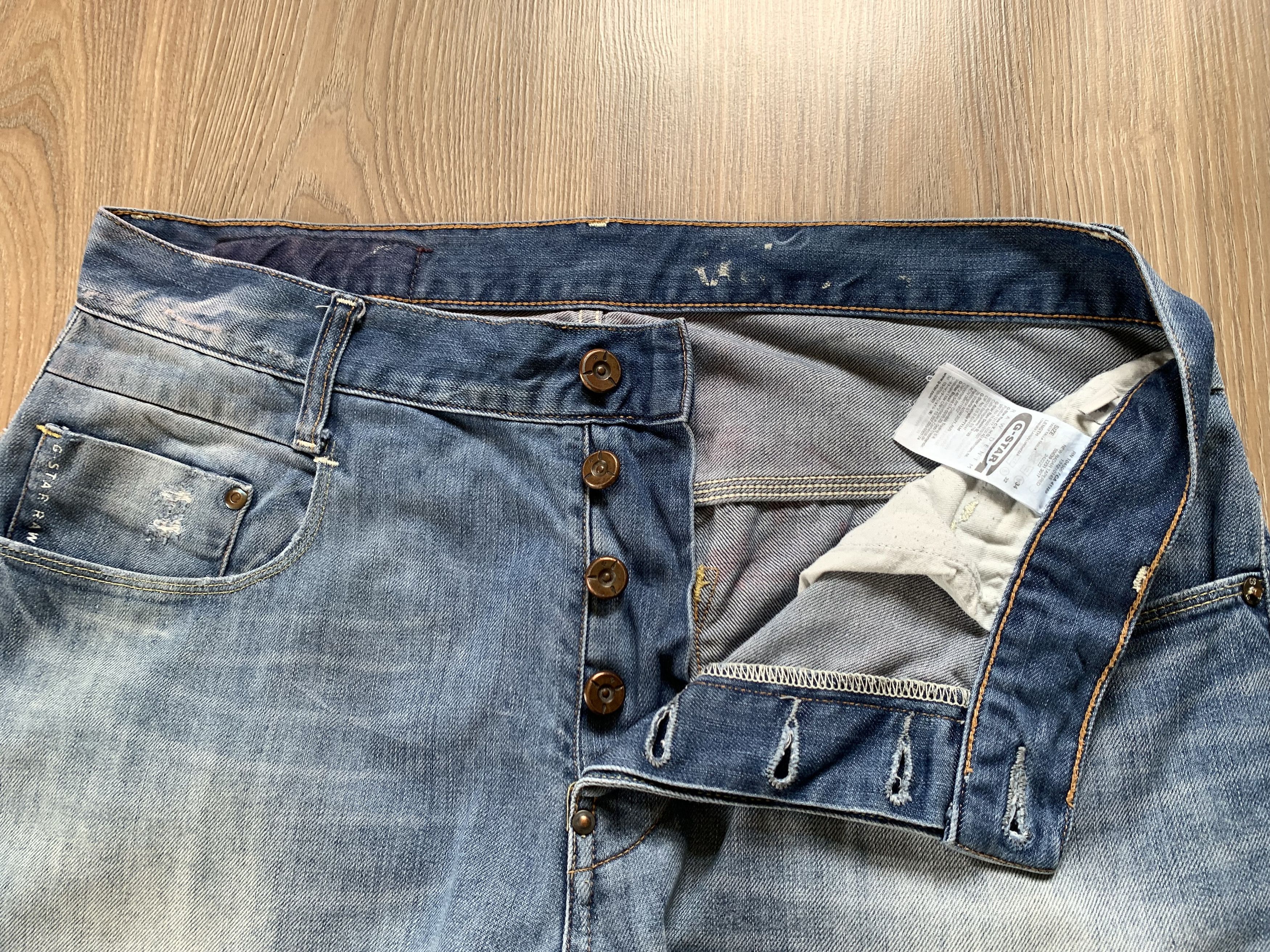 G-Star G Star Raw New Radar Tapered Distressed Jeans Size US 34 / EU 50 - 6 Thumbnail