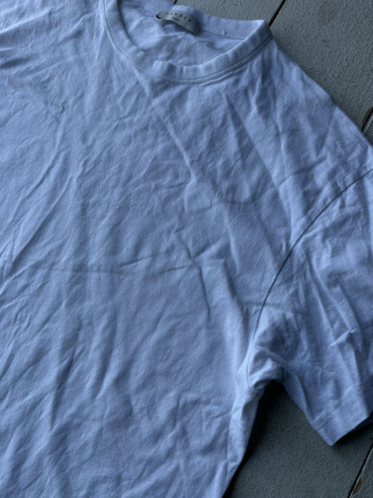 Sandro 🚨SANDRO LUXURY RARE WHITE TEE SLEEVE LOGO BLANK Size US S / EU 44-46 / 1 - 4 Thumbnail