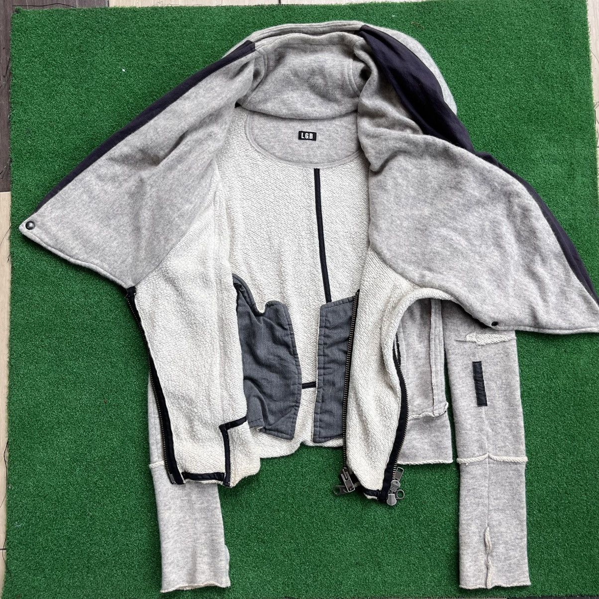 Le Grande Bleu (L.G.B.) Vintage bono-16 light jacket grey cotton blend asymmetrical Size US S / EU 44-46 / 1 - 8 Thumbnail