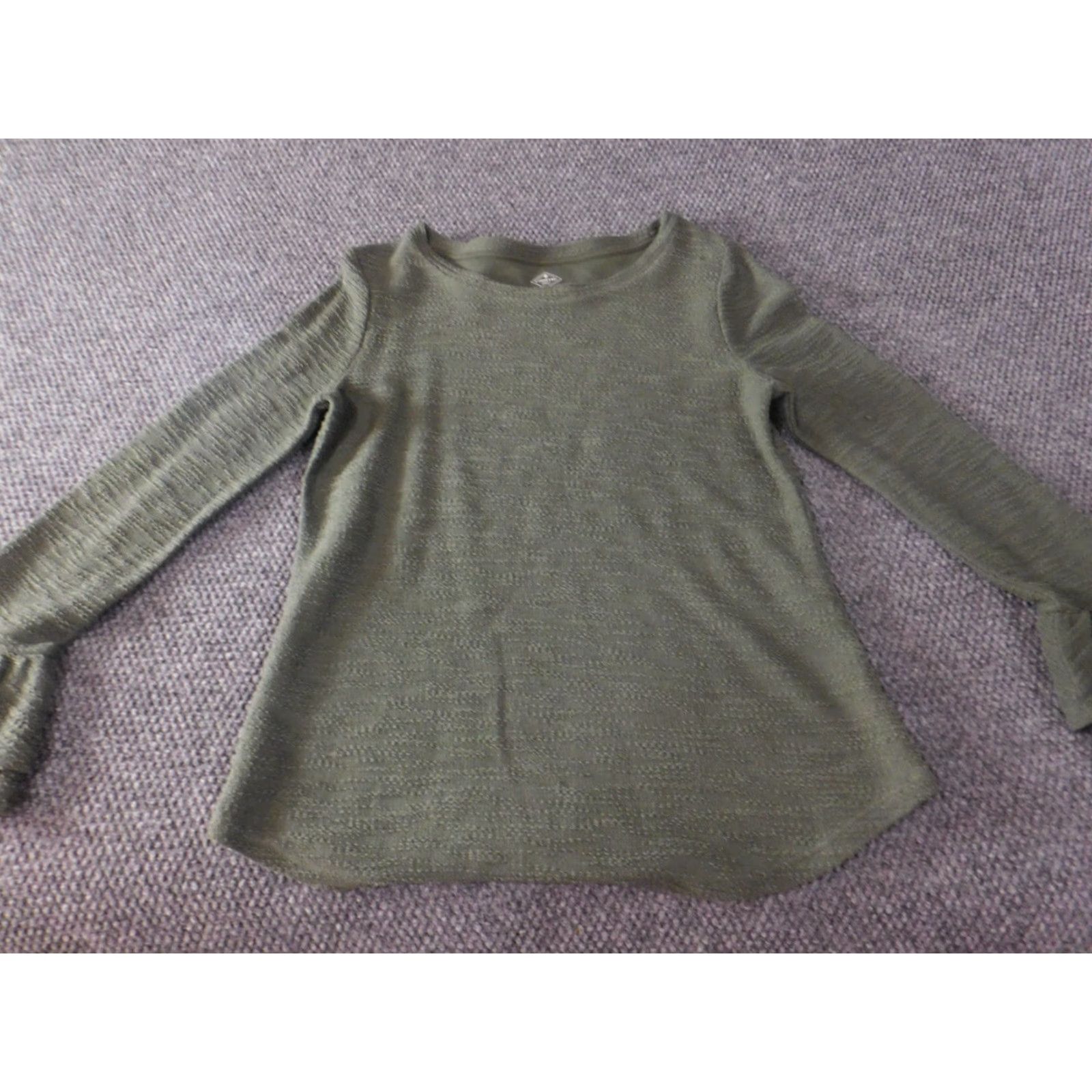 Vintage St. John's Bay Sweater Womens Medium Green Crew Neck Pullover Stretch Knit Raglan Sleeve Regular Size M Size M / US 6-8 / IT 42-44 - 2 Thumbnail