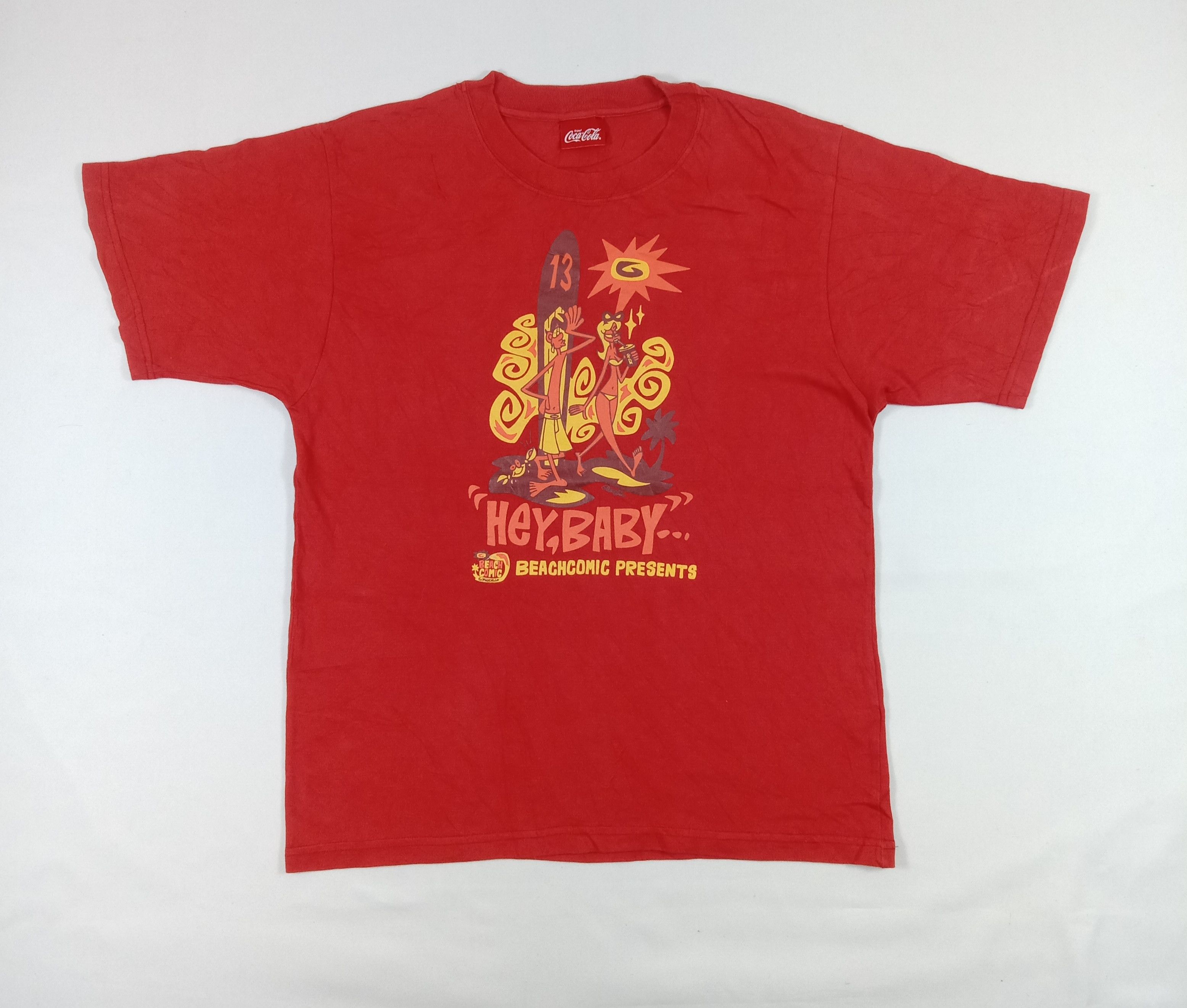 Coca Cola Vintage Coca Cola Beach Comic T Shirt Size US M / EU 48-50 / 2 - 1 Thumbnail