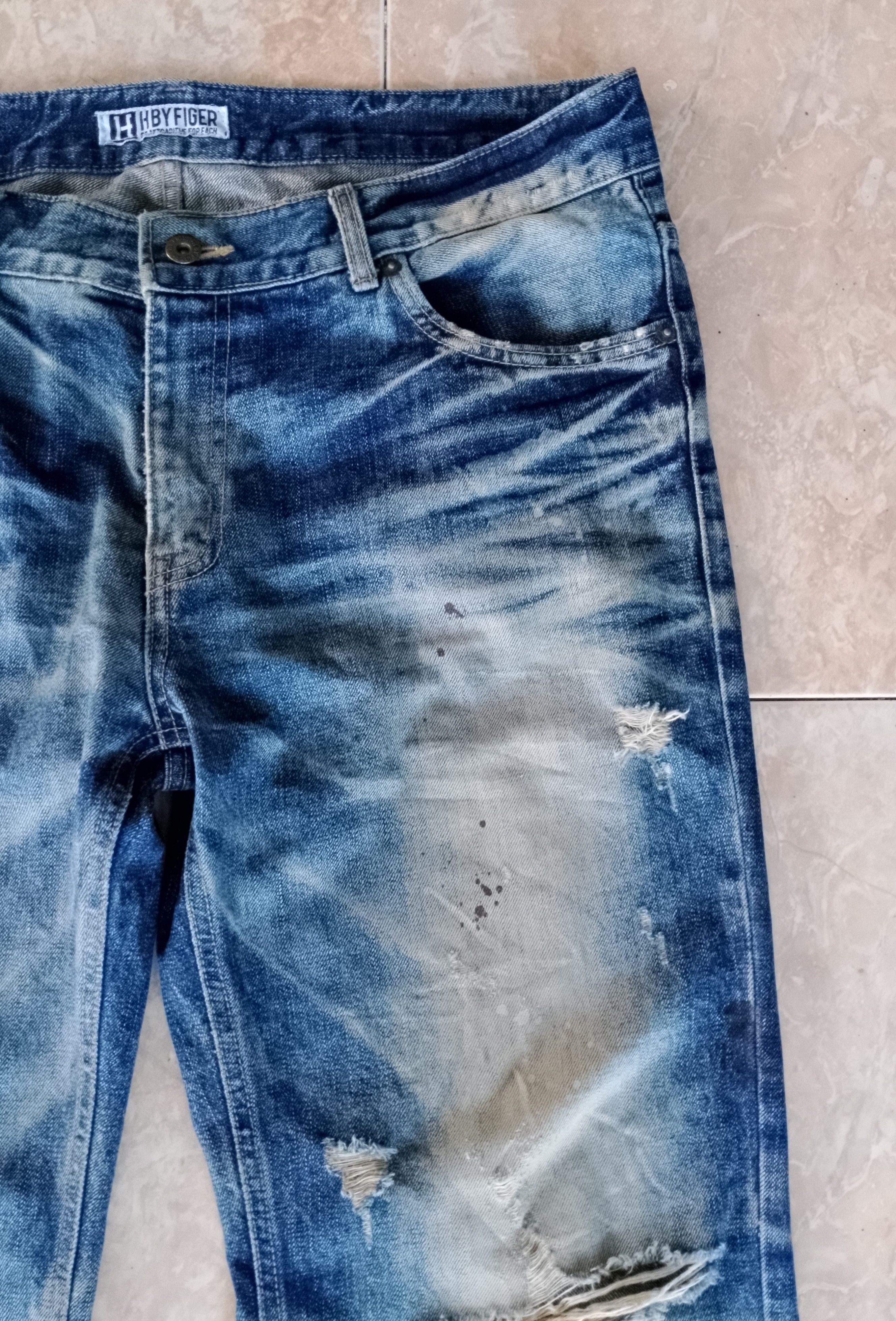 If Six Was Nine H by Figer Boot Cut Distressed Denim Size US 36 / EU 52 - 10 Thumbnail