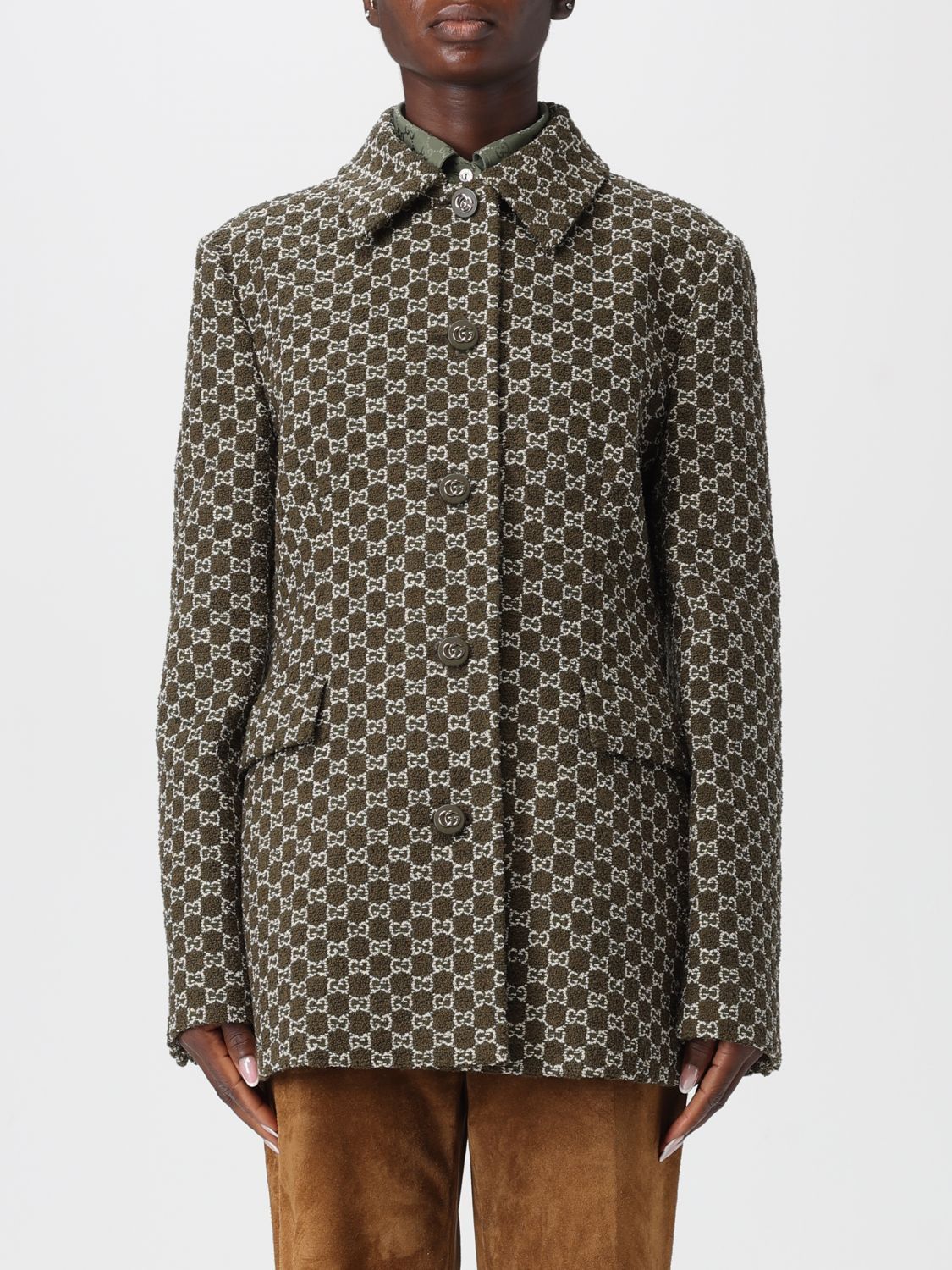 Gucci Gucci Jacket Woman Green Size S / US 4 / IT 40 - 1 Thumbnail