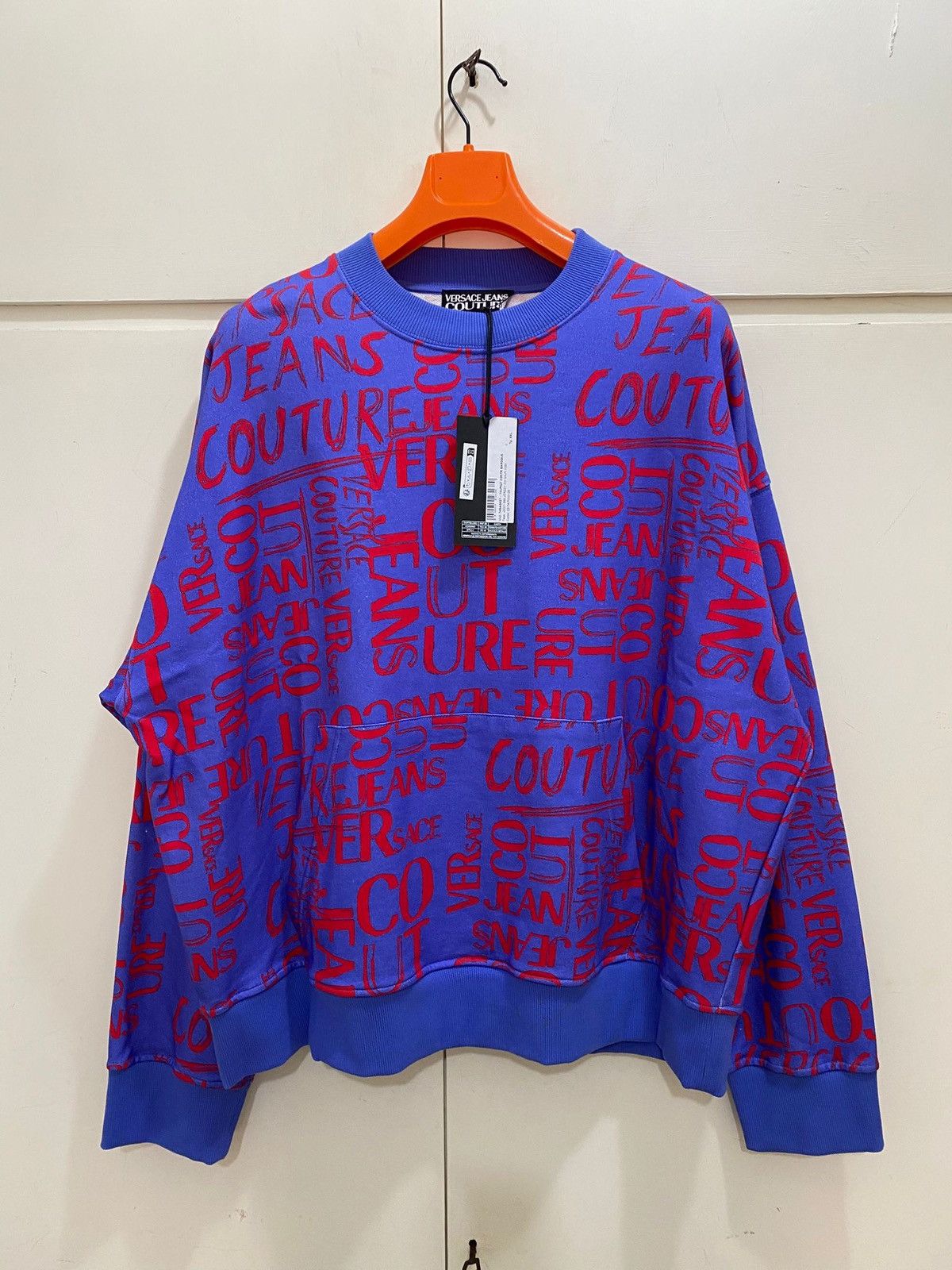 Versace Jeans Couture Versace Jeans Culture Jersey Co Majr sweatshirt, XXL, blue, Size US XXL / EU 58 / 5 - 1 Thumbnail