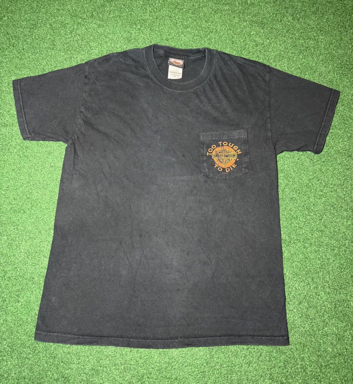 Harley Davidson Y2K Harley Davidson Too Tough To Die Biker Grunge T Shirt Size US M / EU 48-50 / 2 - 1 Thumbnail