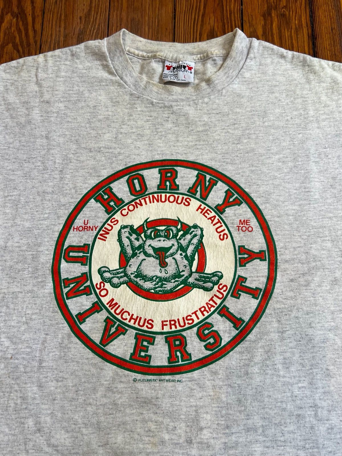 Vintage Vintage Horny University Shirt Sex Porn Vulgar Parody Funny Size US L / EU 52-54 / 3 - 1 Thumbnail