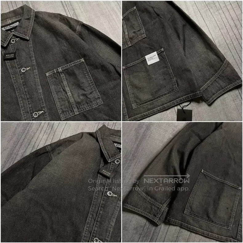 Neighborhood Neighborhood 24SS Wide Short Washed Denim Jacket, Size XL, Size US XL / EU 56 / 4 - 4 Thumbnail