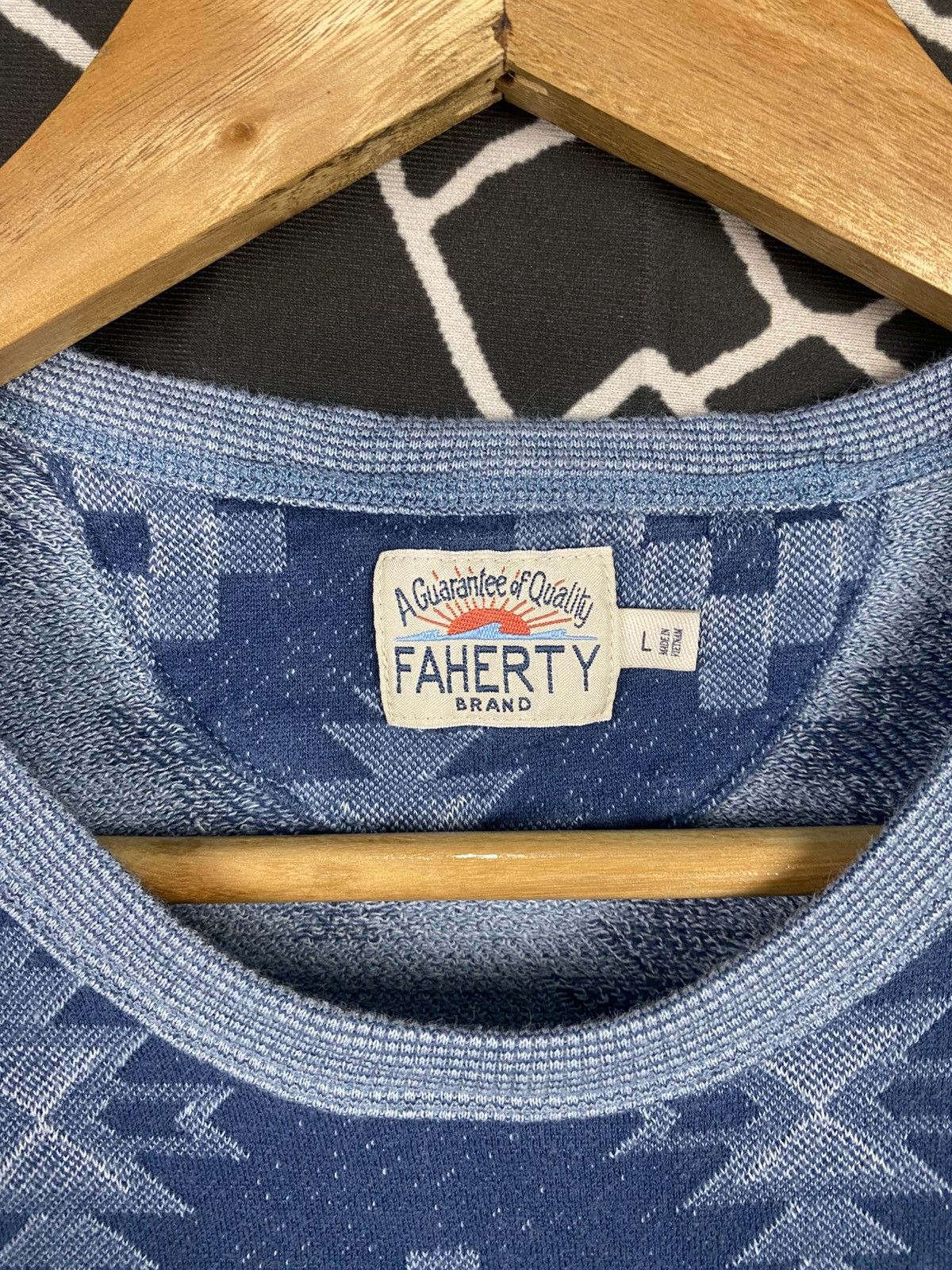 Faherty Faherty Mens Heritage Tee Nighfall Geo Size US M / EU 48-50 / 2 - 3 Thumbnail