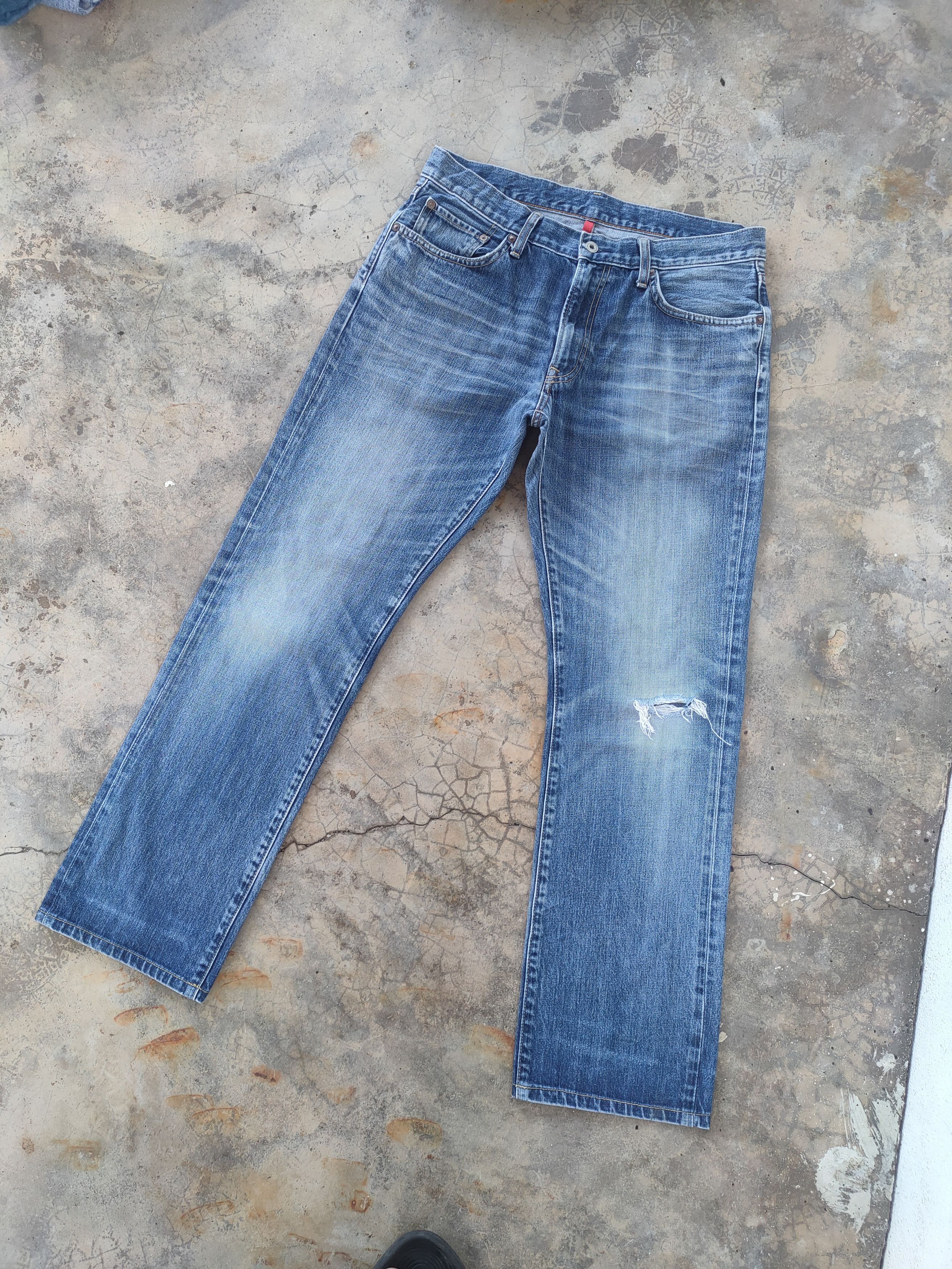 Japanese Brand W34 VINTAGE JAPANESE FADED RIPPED JEANS DENIM PANTS Size US 34 / EU 50 - 2 Thumbnail