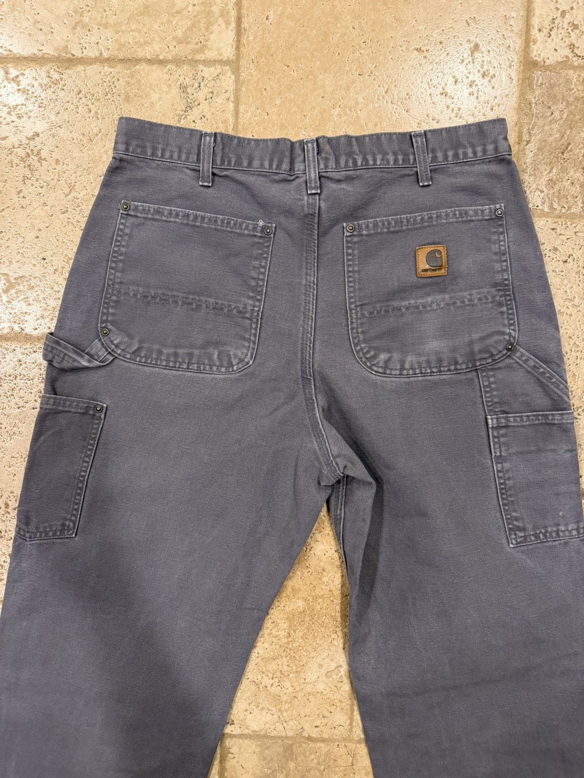 Carhartt Vintage Carhartt Carpenter Double Knees Distress Grey Pants Size US 33 - 7 Thumbnail