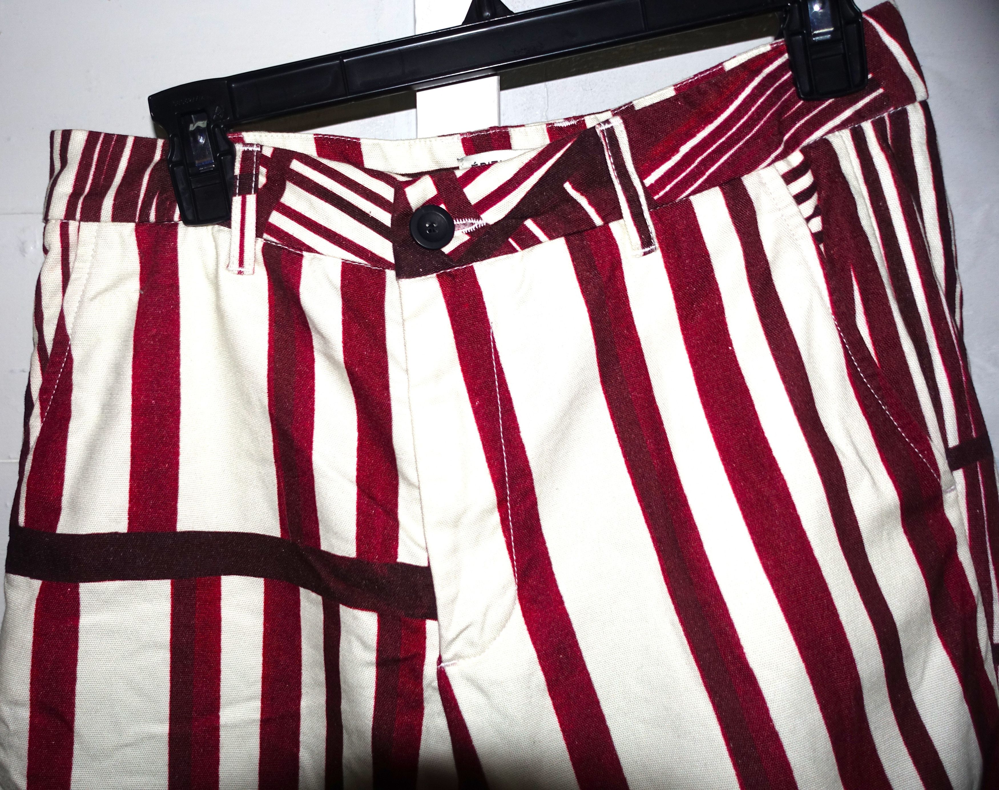 Editions M.R Editions M.R. Paris Burgundy Off White Bermuda Shorts 28 Size US 28 / EU 44 - 4 Thumbnail