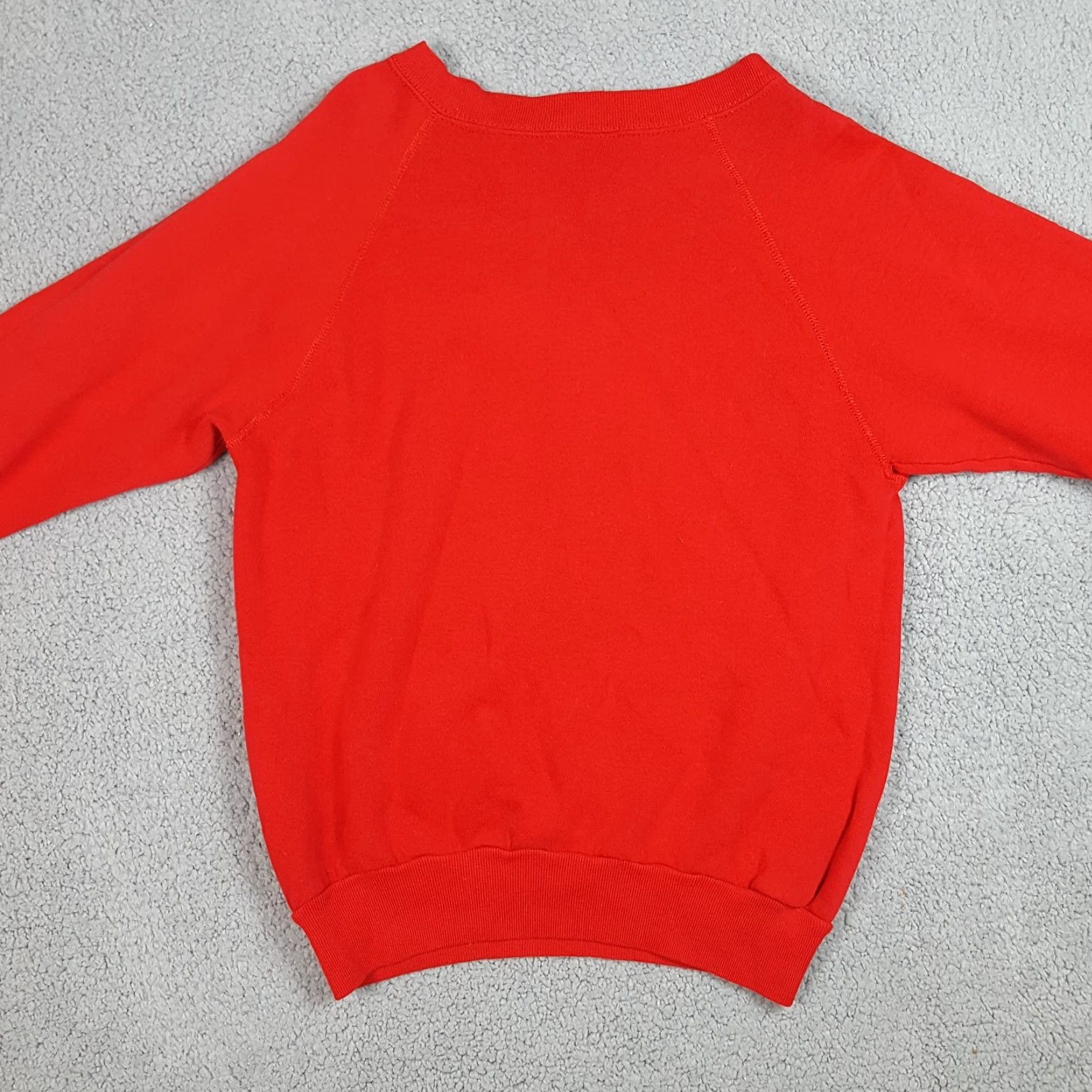 Tultex VINTAGE 80s Let It Snow Teddy Bear Women's M Red Tultex Sweatshirt Crewneck Pullover Size M / US 6-8 / IT 42-44 - 4 Thumbnail