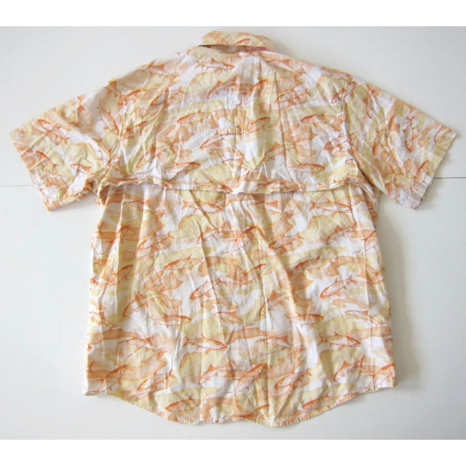 Vintage Cabela's Shirt Men 2XL Vented Short Sleeve Button Down Cotton Fish Orange Yellow"} Size US XXL / EU 58 / 5 - 2 Thumbnail