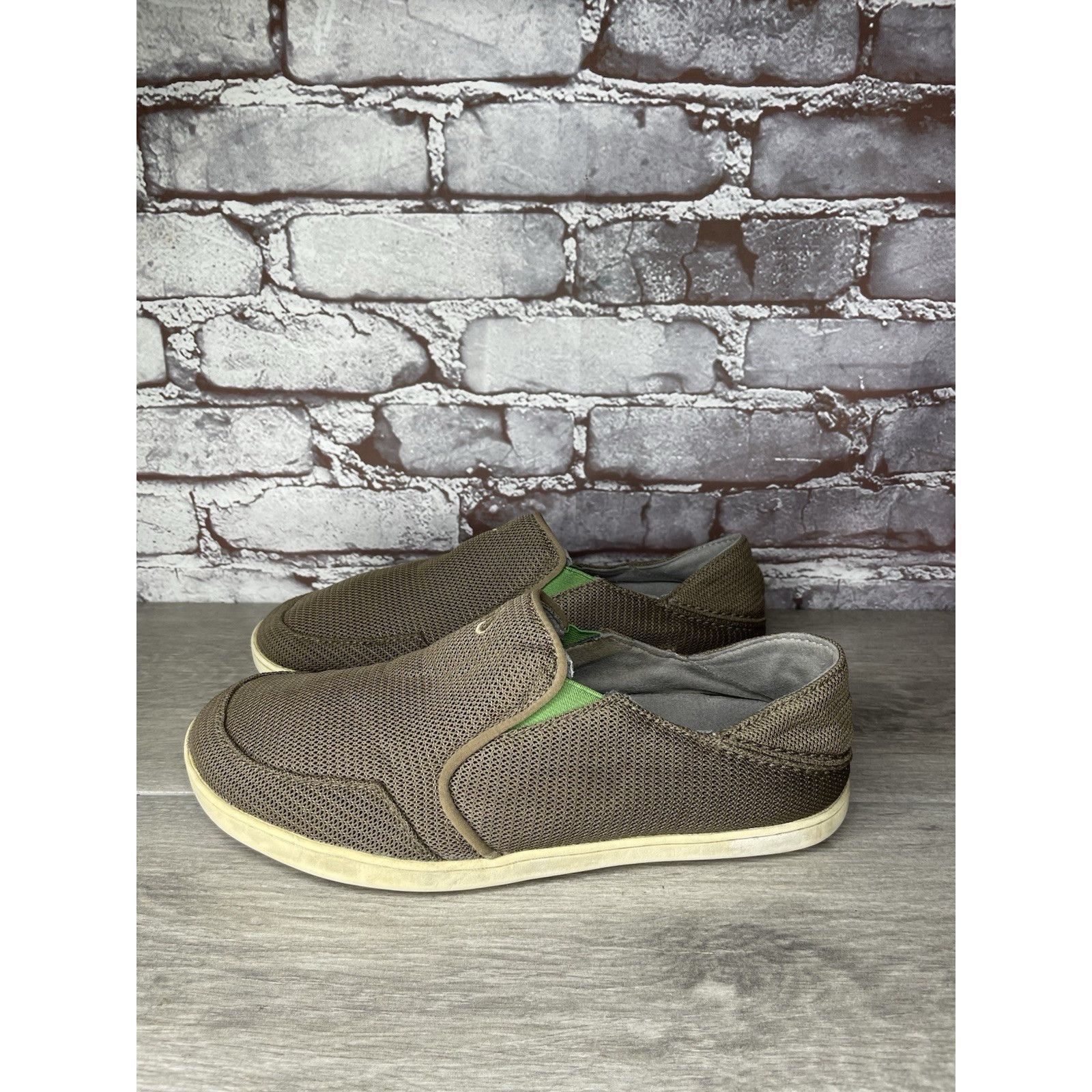 Olukai OluKai Brown Nohea Mesh Slip On Loafers Casual Beach Shoes M Size US 8.5 / EU 41-42 - 2 Thumbnail