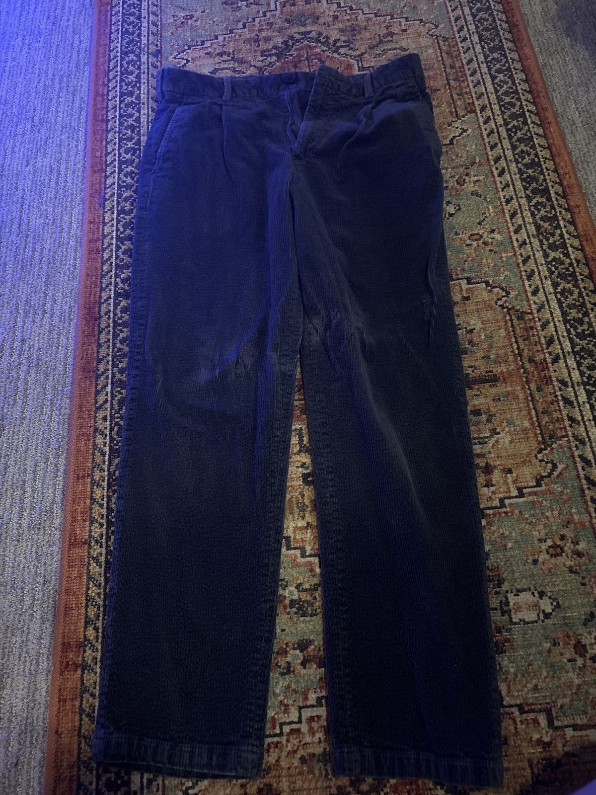 H&M H&M Corduroy Navy Blue Pants 30x30 Regular fit Size US 30 / EU 46 - 1 Thumbnail