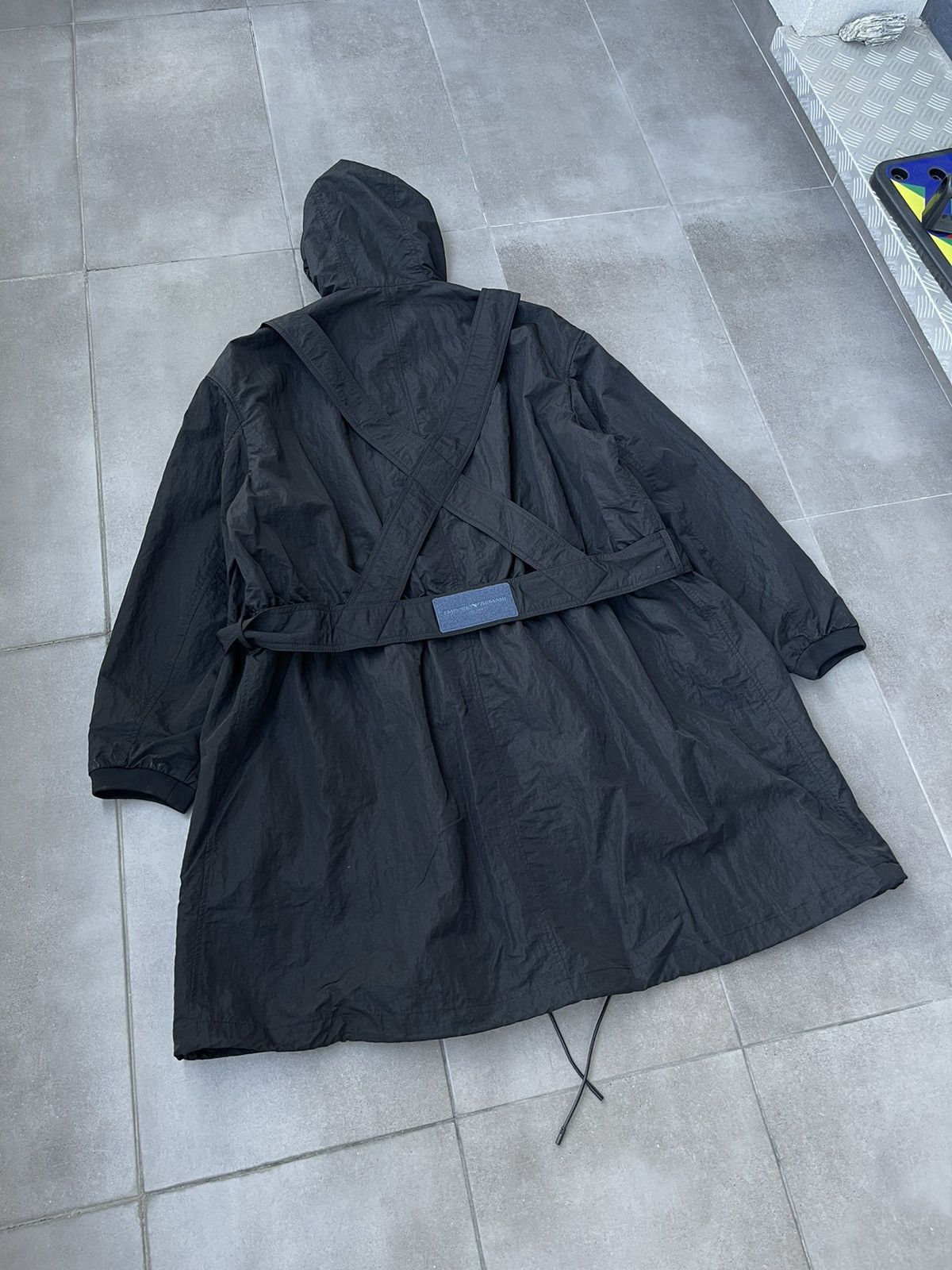 Emporio Armani !DS! AW22 Emporio Armani Black Trench Coat Windbreaker Size US L / EU 52-54 / 3 - 15 Thumbnail