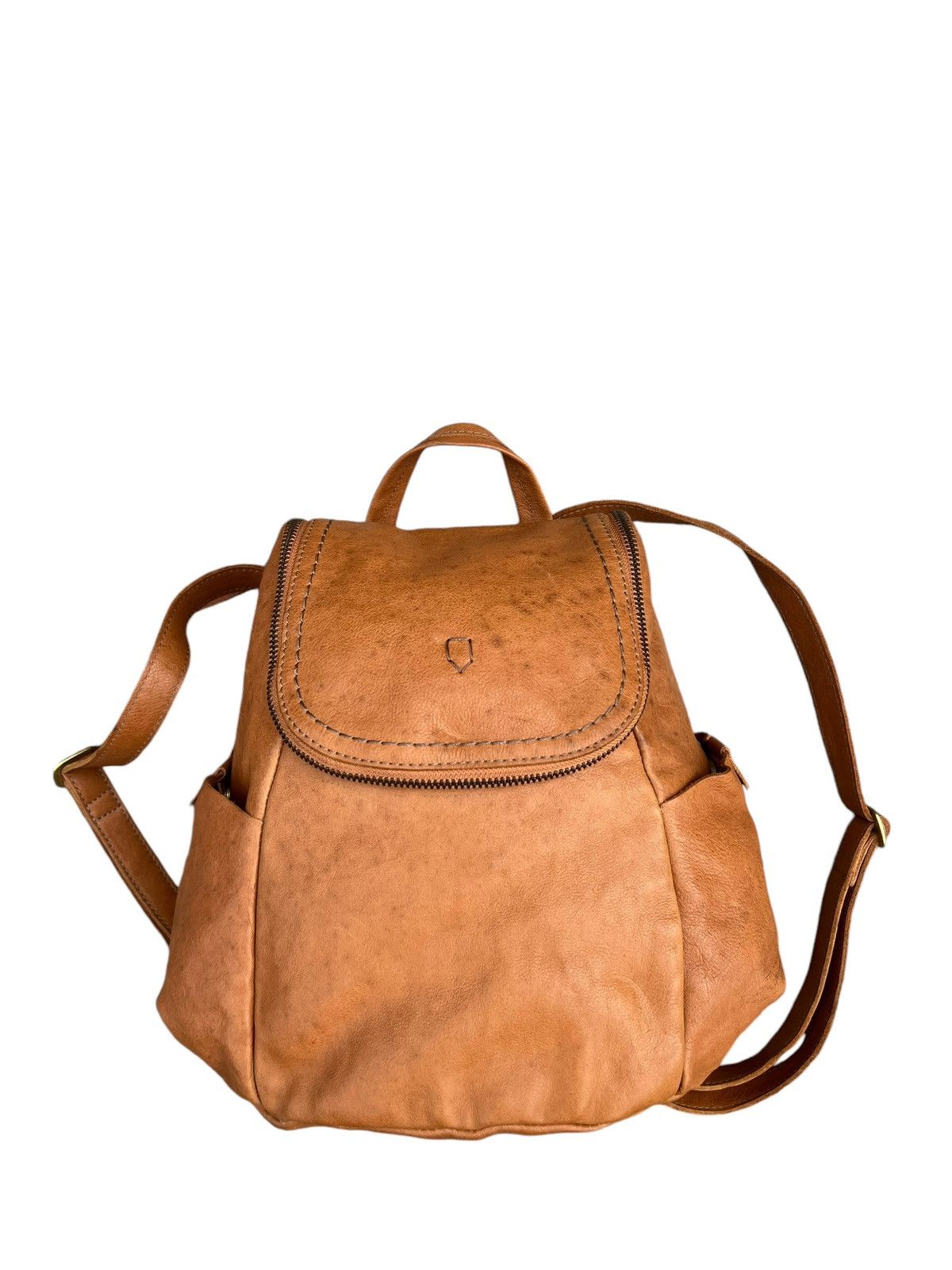 Leather Vintage Marmelo Tokyo Patina Leather Mini Backpack Bag Size ONE SIZE - 8 Thumbnail