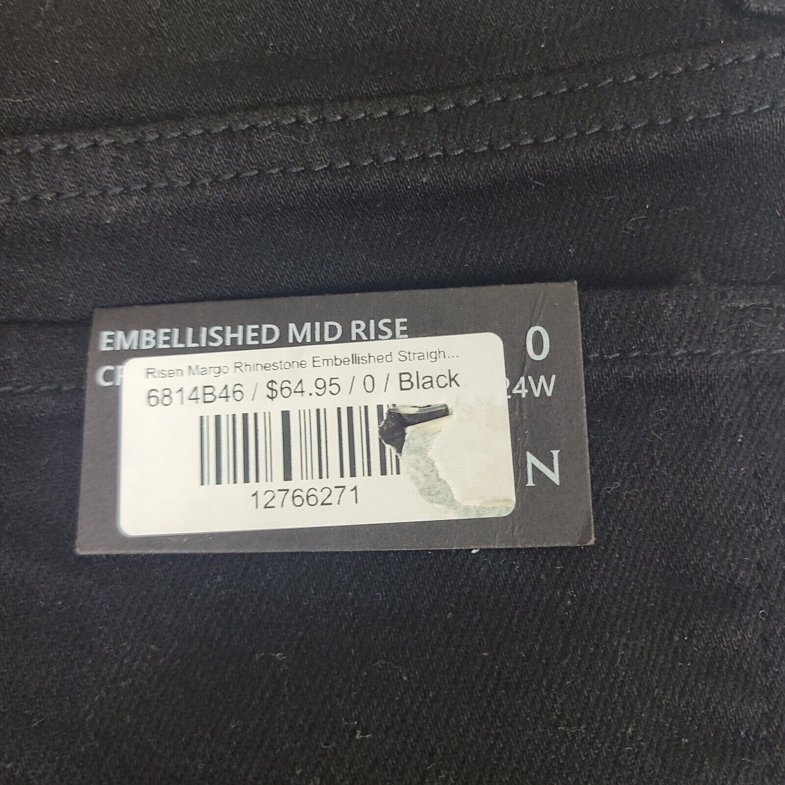 Other Risen Women's High Rise Crossover Jeans Black Size 0/24 Wais Size 24" / US 00 / IT 34 - 11 Thumbnail