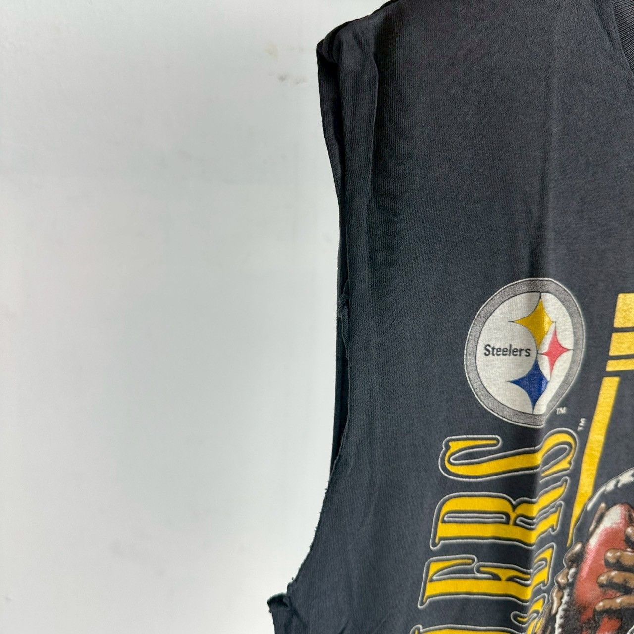 Vintage 90s Bubby Brister Pittsburgh Steelers NFL Cut Sleeves Tee Size US L / EU 52-54 / 3 - 11 Thumbnail