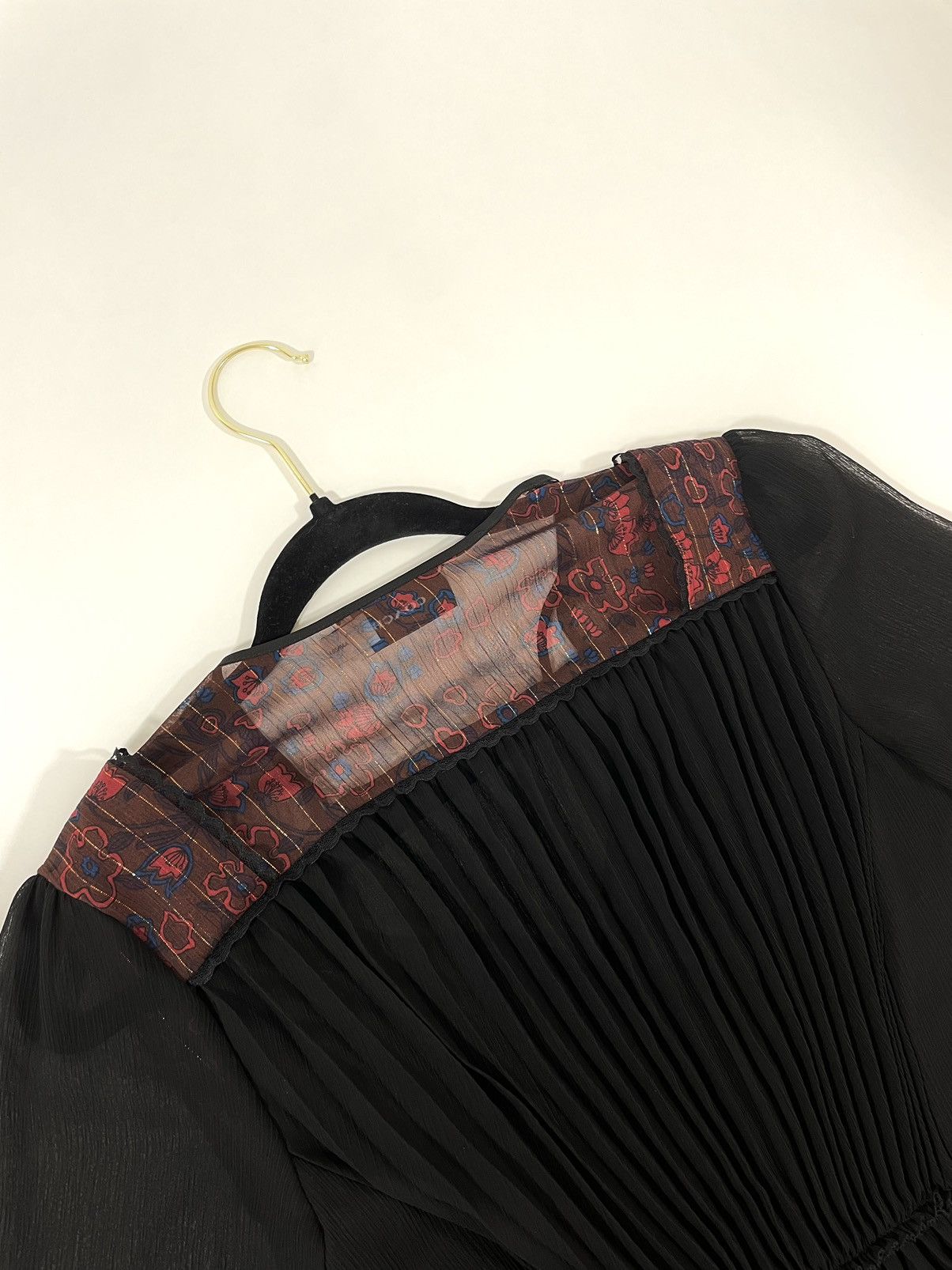 Coach Coach 1941 NWT Print Pleated Dress With Neck Tie Black Size XS / US 0-2 / IT 36-38 - 4 Thumbnail