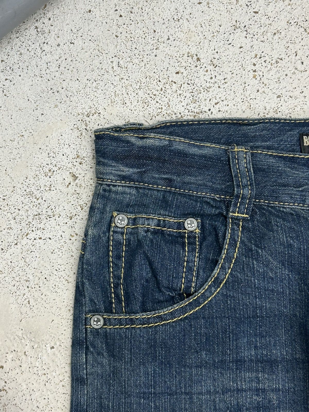 Japanese Brand Batsu Studio Japan Jean Art Poems Clawn Mark Straight Cut Size US 28 / EU 44 - 7 Thumbnail