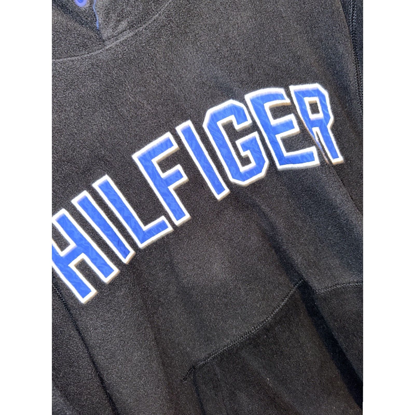 Tommy Hilfiger Tommy Hilfiger Fleece Hoodie Men's M Black Pullover Logo Pocket Breathable Hooded Regular Size US M / EU 48-50 / 2 - 2 Thumbnail