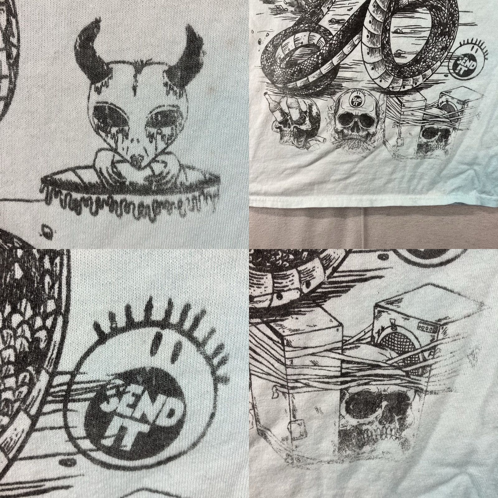 Delta VINTAGE Delta T-Shirt Unisex Adults L Crew Neck Short Sleeve Graphic Print Blue Punk Rock S&M Snakes Skulls Logo Limited Edition Band Merch 2000s Size US L / EU 52-54 / 3 - 8 Thumbnail