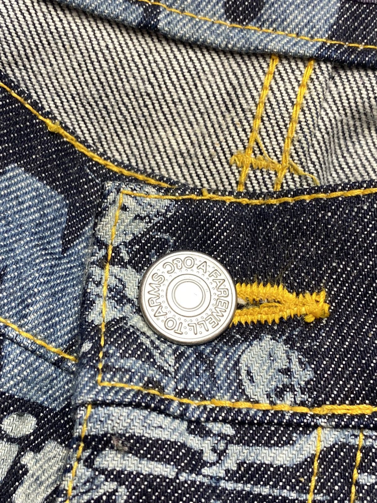 Hysteric Glamour 1990s Ozone Community - Multi Printed Biker Flared Denim Size US 29 - 9 Thumbnail