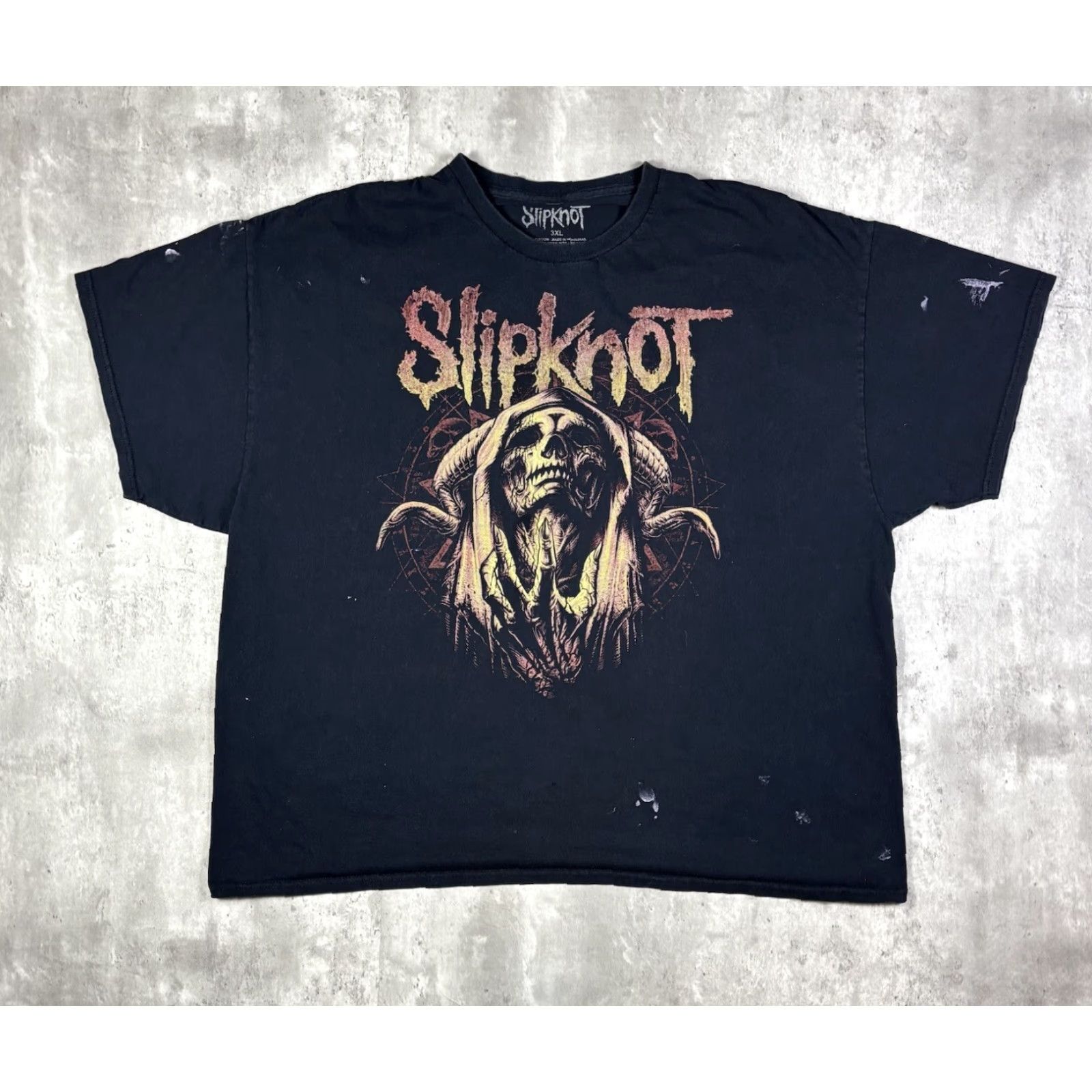 Vintage VINTAGE Slipknot Nu Metal Black Band T Shirt Mens 3XL Cotton Graphic Print Short Sleeve Crew Neck Band Rock Men 3XL Black Size US XXL / EU 58 / 5 - 2 Thumbnail