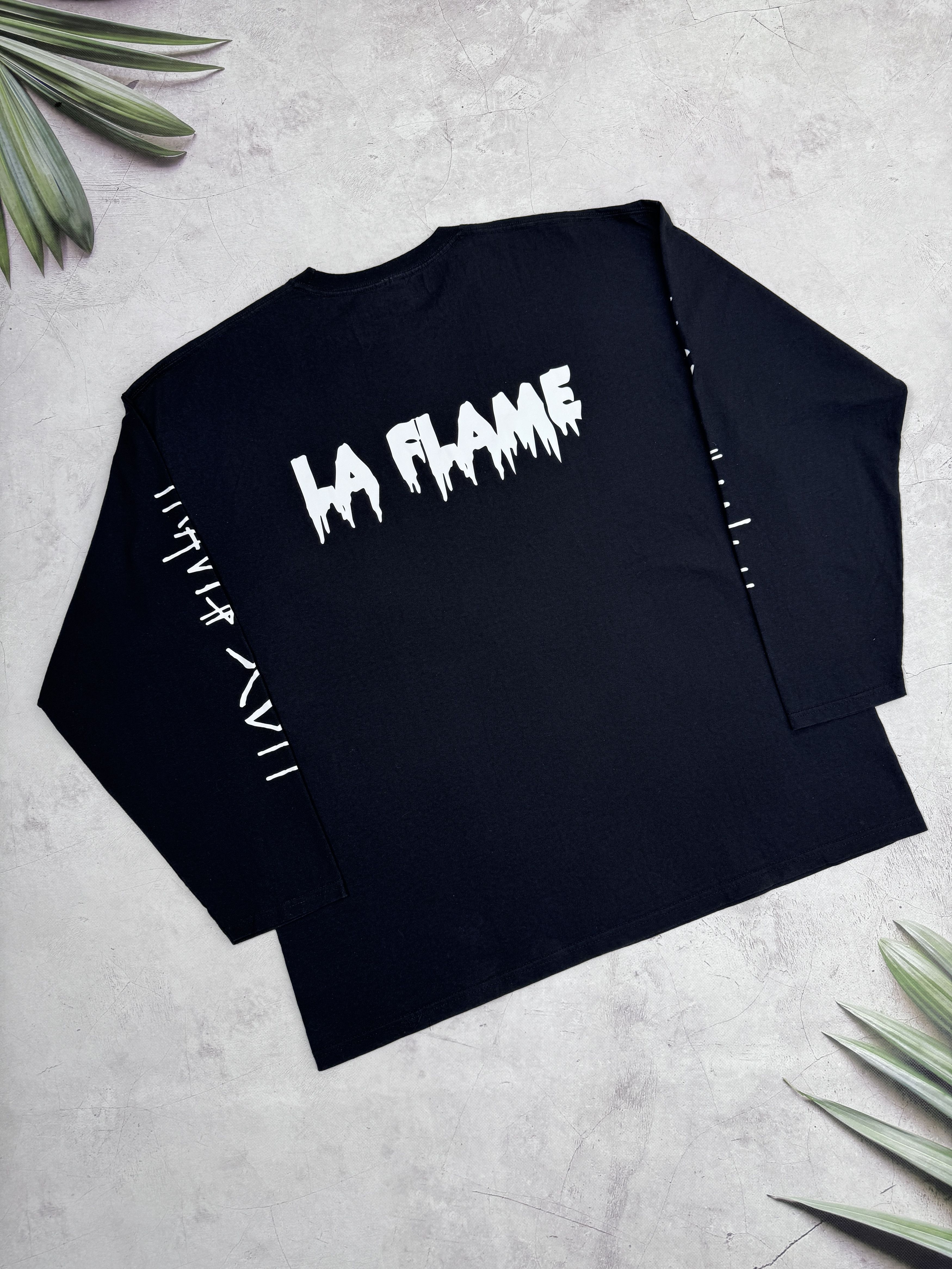 Band Tees × Fruit Of The Loom Travis Scott LA FLAME Tour T-Shirt LS by Fruit Of The Loom Size US XL / EU 56 / 4 - 20 Thumbnail