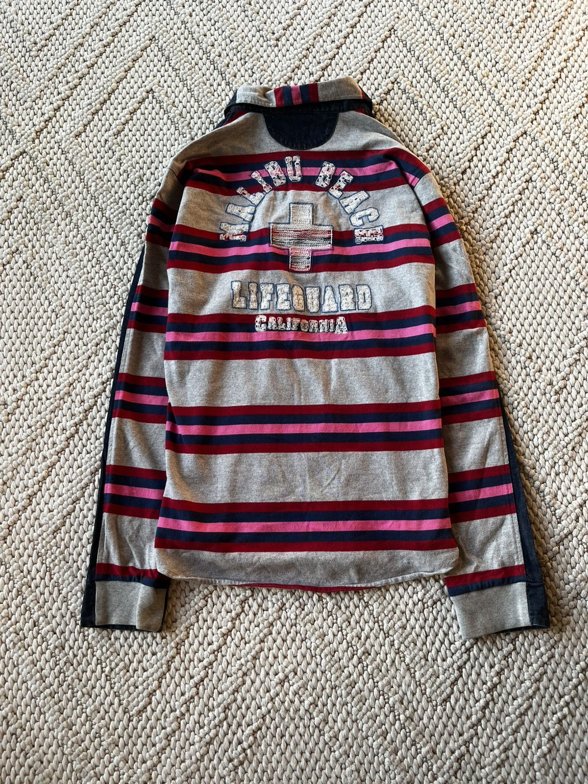 D&G early 2000’s denim hybrid embroidered malibu beat jacket
