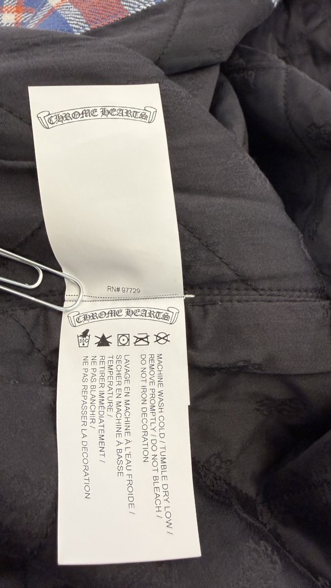 Chrome Hearts Ultra Rare Chrome Hearts Padded Flannel Shirt Floral Jacket Size US XXL / EU 58 / 5 - 13 Thumbnail