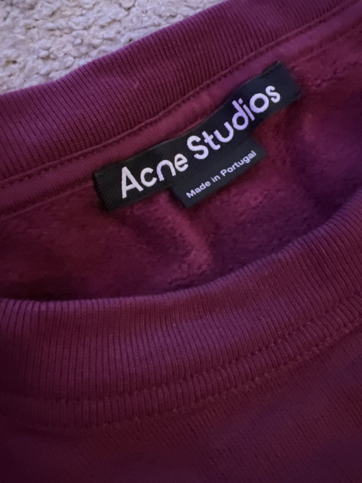 Acne Studios Acne Studios Fairview Face Purple (Berry) Sweatshirt Size US M / EU 48-50 / 2 - 1 Thumbnail