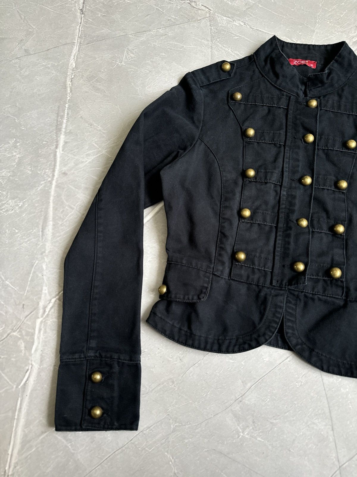 Hysteric Glamour 00s Napoleon Military Denim Blazer Jacket PPFM Balmain Vibe Size S / US 4 / IT 40 - 3 Thumbnail