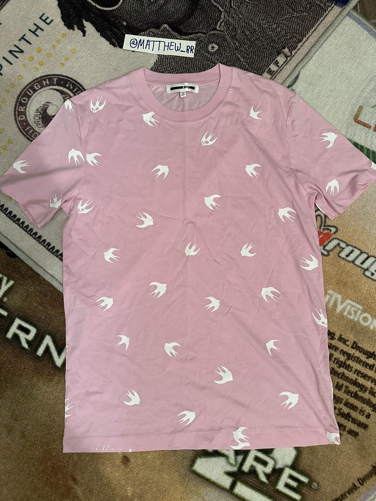 Alexander McQueen Alexander McQueen Pink Tee Size US M / EU 48-50 / 2 - 1 Thumbnail