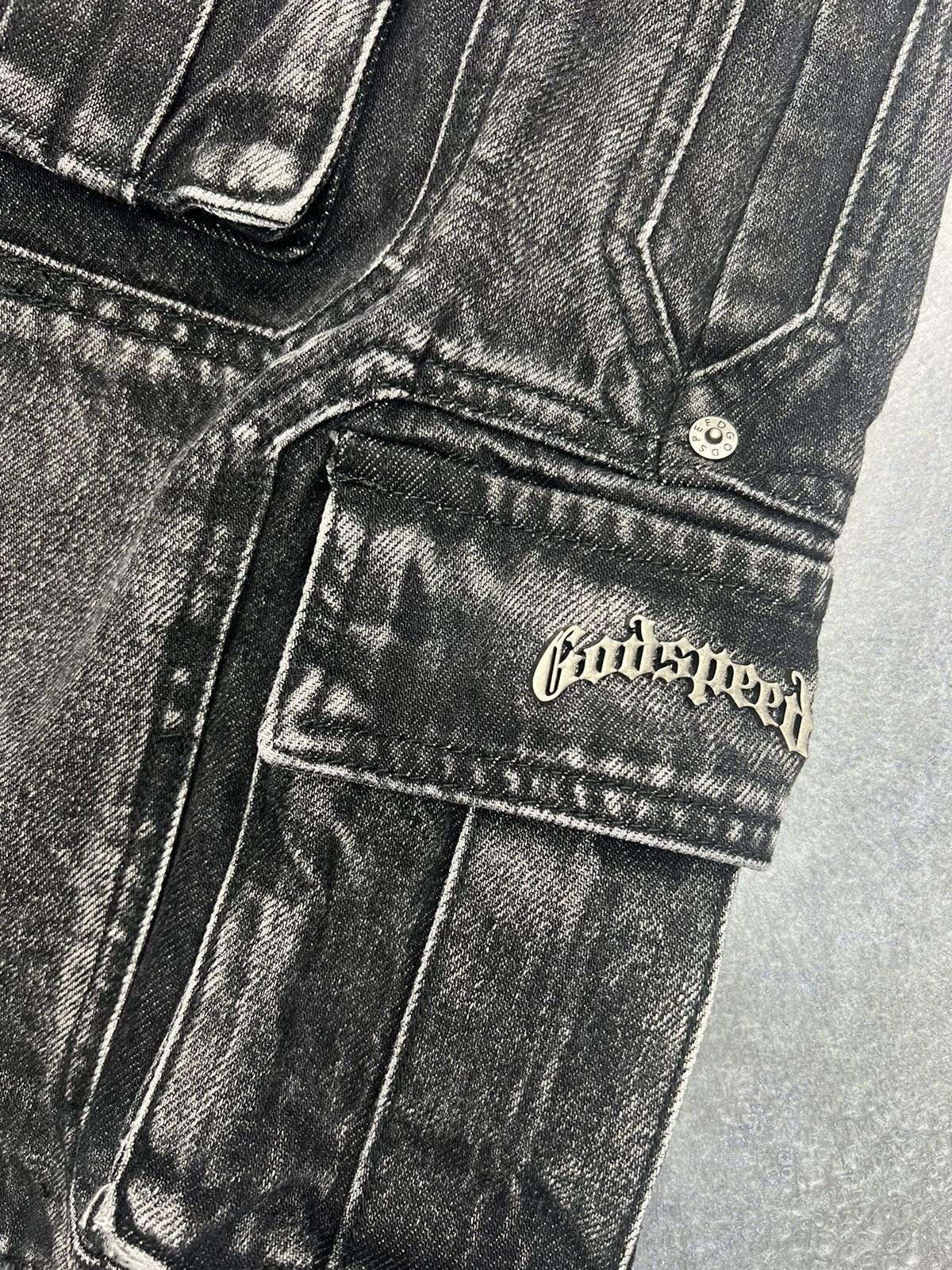 Godspeed Godspeed Octagon Cargo Denim Shorts Size US 34 / EU 50 - 4 Thumbnail