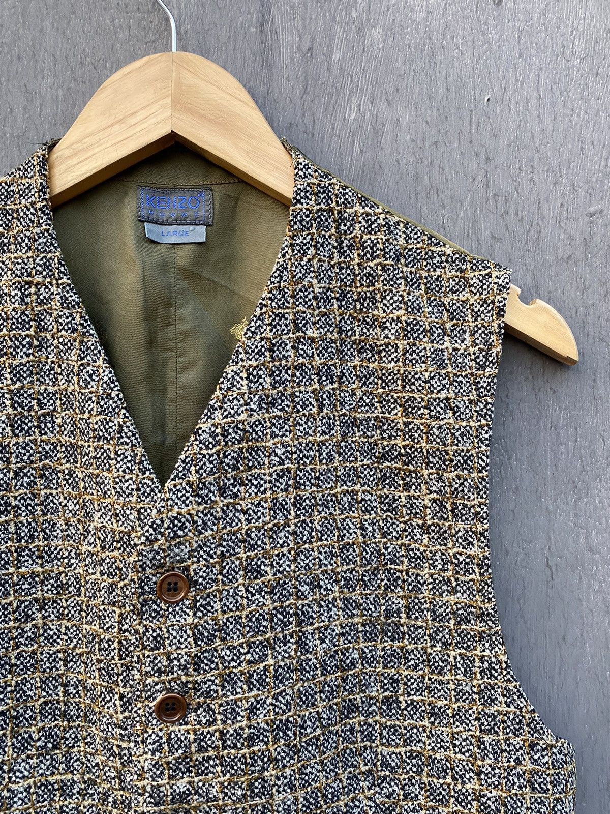 Kenzo Kenzo Homme Vintage classic tweed vest size L Size US L / EU 52-54 / 3 - 3 Thumbnail