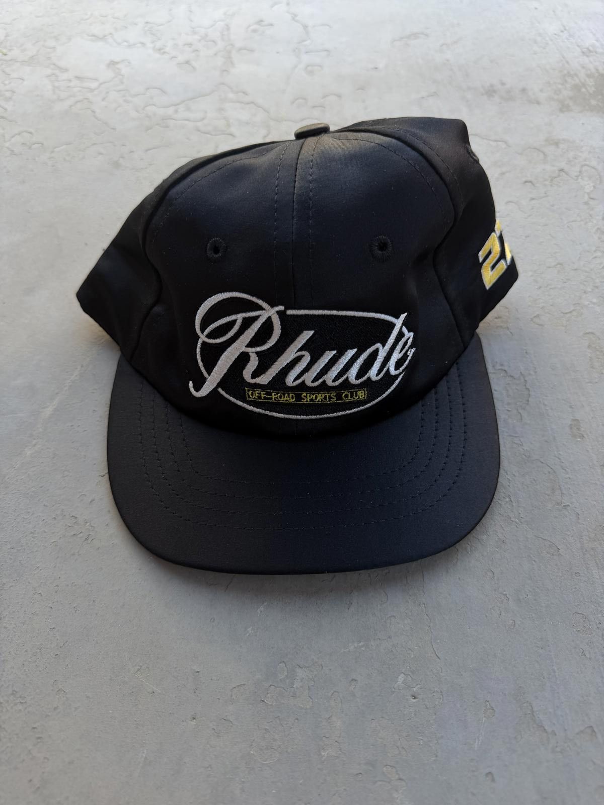Rhude Rhude Off Road Sports Club Hat Black Curved Brim Cap New Size ONE SIZE - 1 Thumbnail