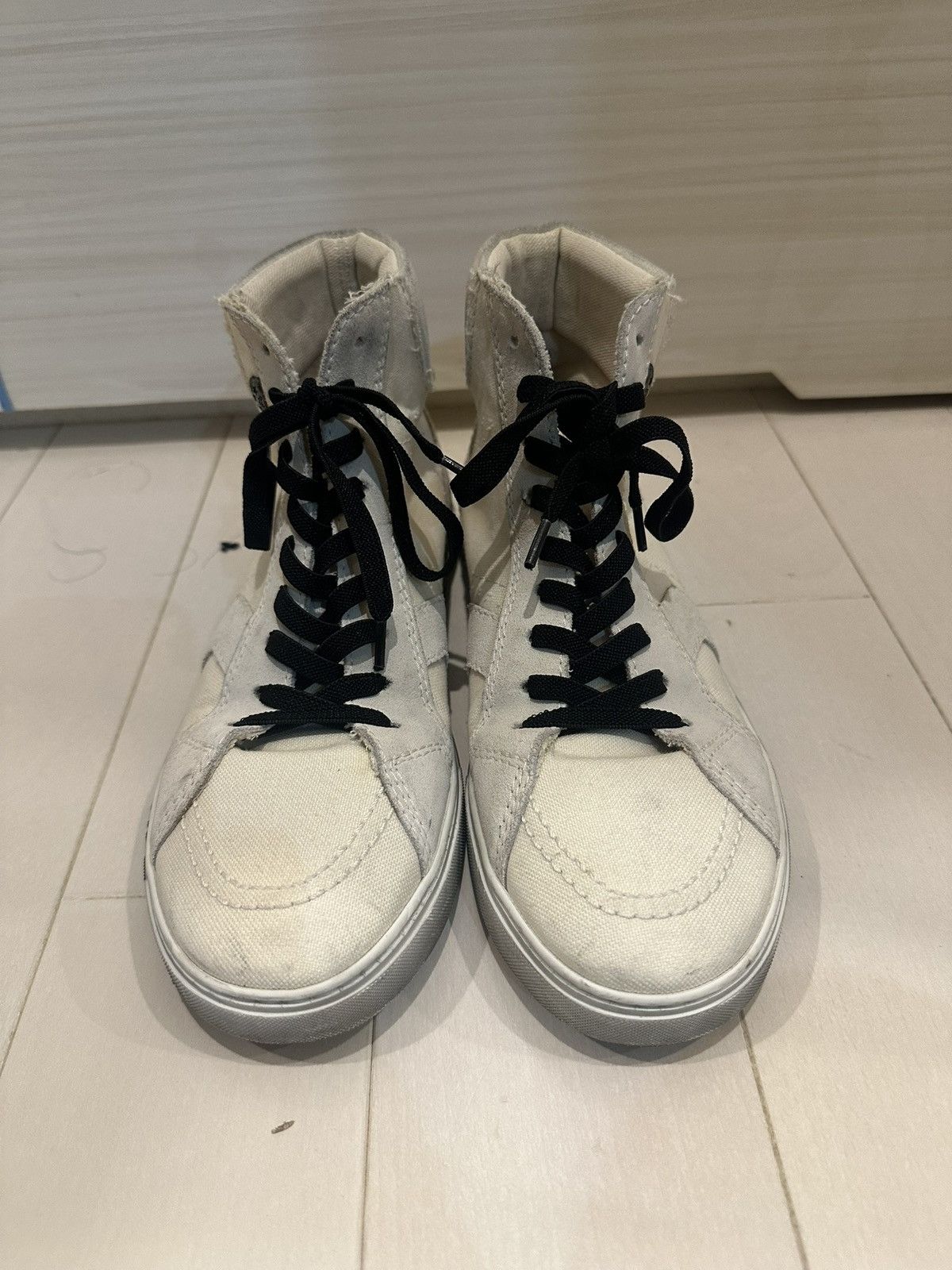 Saint Laurent Paris 17aw Saint Laurent Smoking Forever High-Top Sneakers Size US 7 / EU 40 - 2 Thumbnail