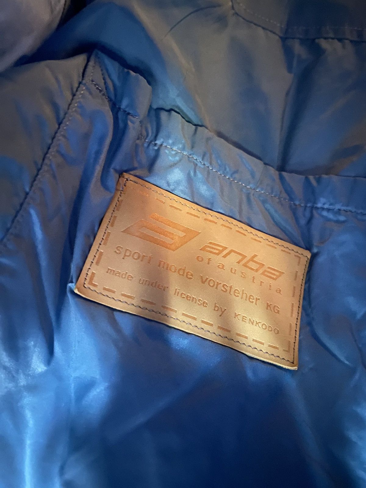 Vintage Vintage ANBA Austria Blue Bomber Jacket Licensed by Kenkado Size US M / EU 48-50 / 2 - 10 Thumbnail