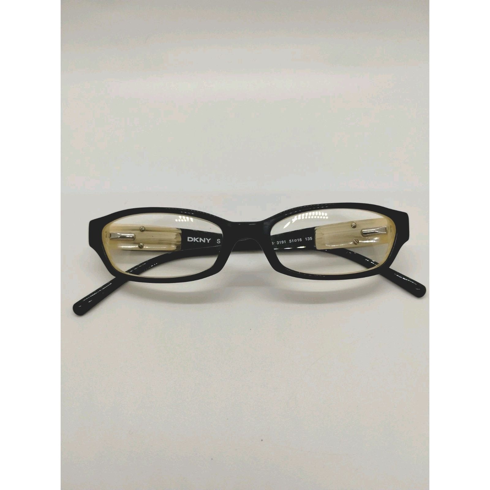 DKNY DKNY DY 4589 3191 Eyeglasses Frames Womens Black Ivory Size ONE SIZE - 1 Thumbnail