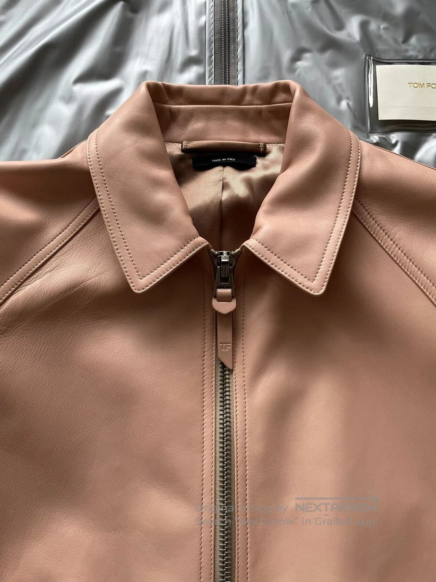 Tom Ford Tom Ford Luxury Pink Leather Jacket. Size L / US 10 / IT 46 - 3 Thumbnail