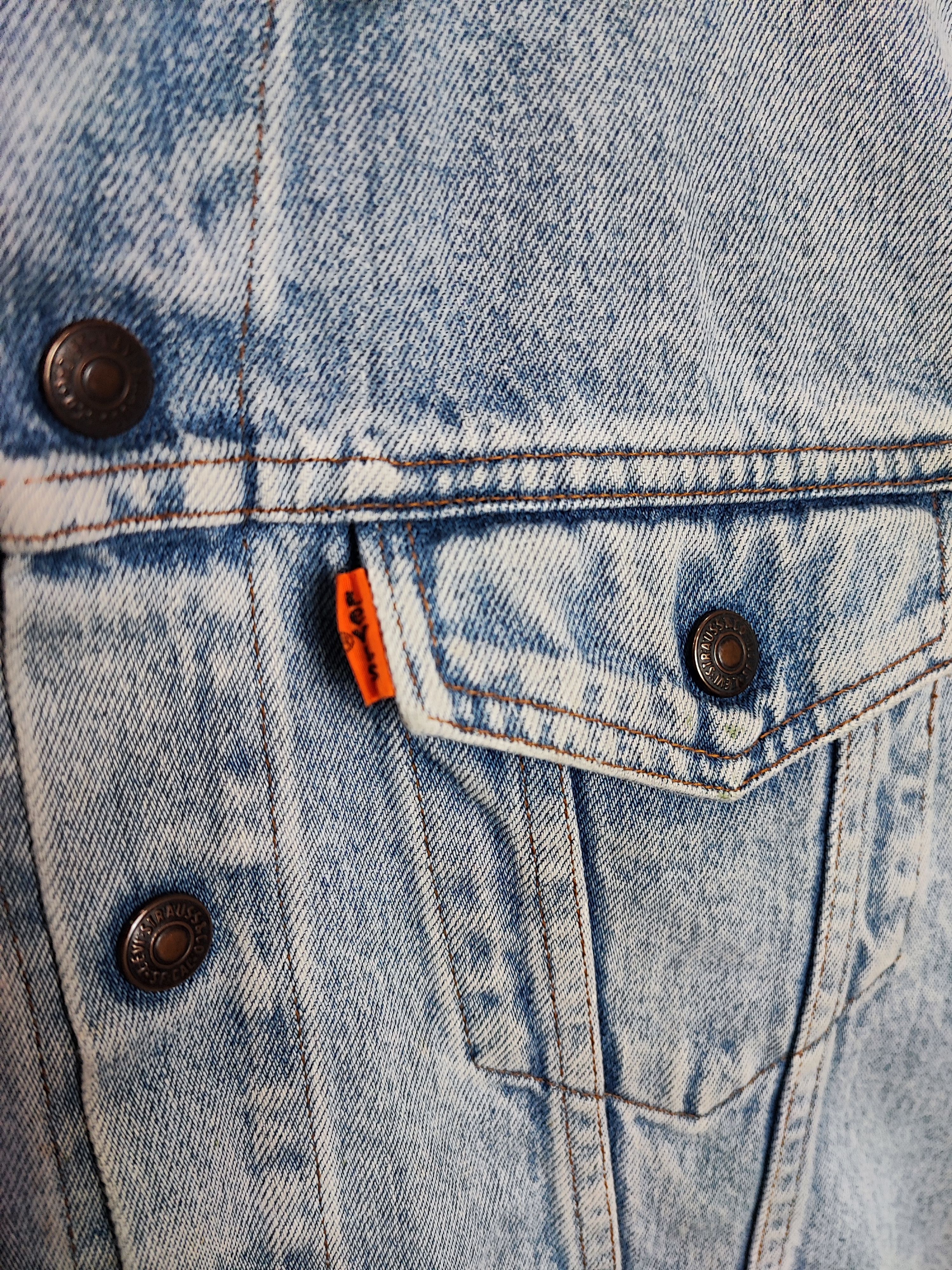 Levi's Vintage LEVIS Denim Jacket 80s Trashed Distressed Grunge Erd Size US XS / EU 42 / 0 - 4 Thumbnail