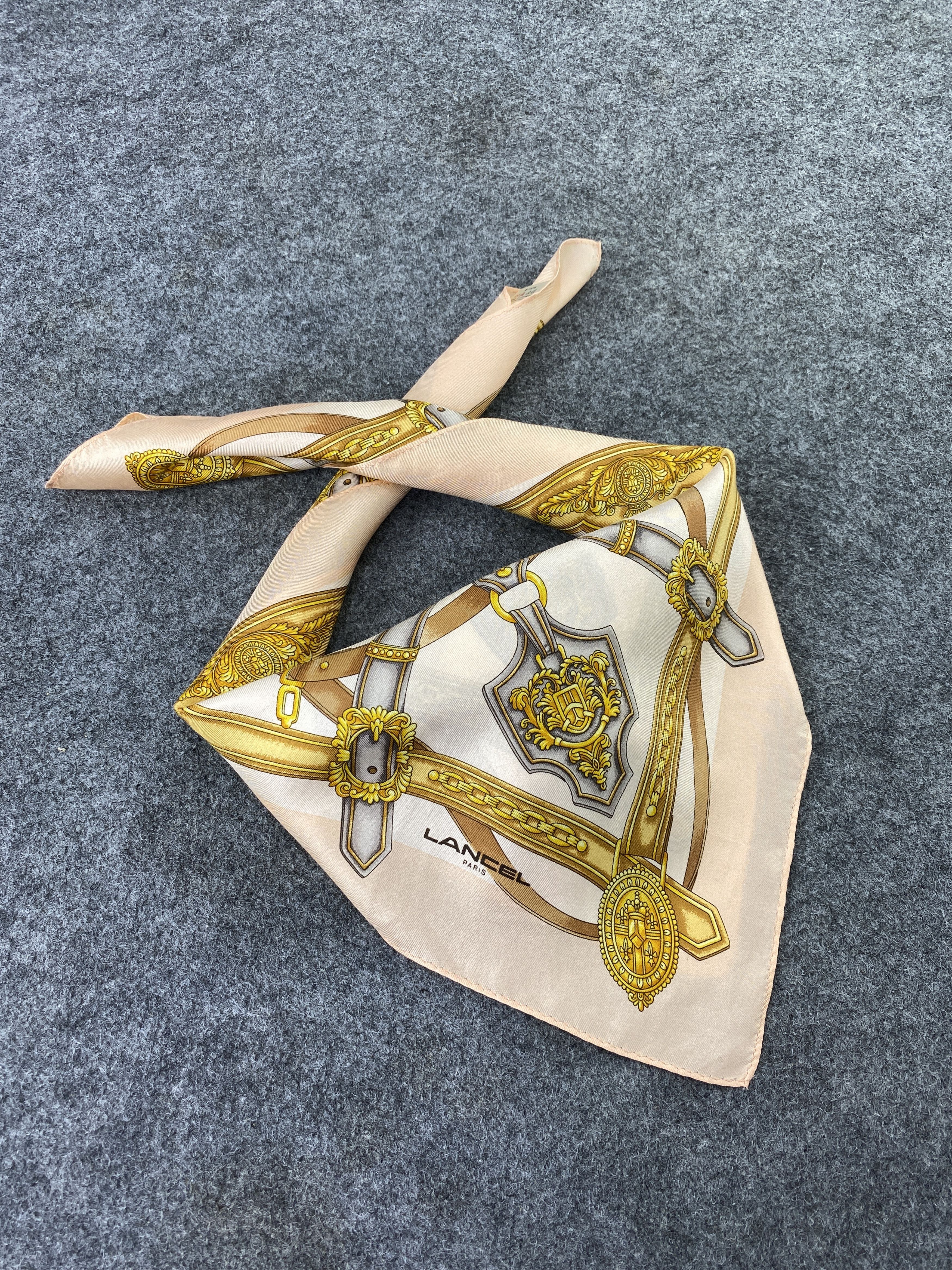 Lancel × Vintage Lancel Handkerchief / Bandana / Neckerchief-B132 Size ONE SIZE - 1 Thumbnail