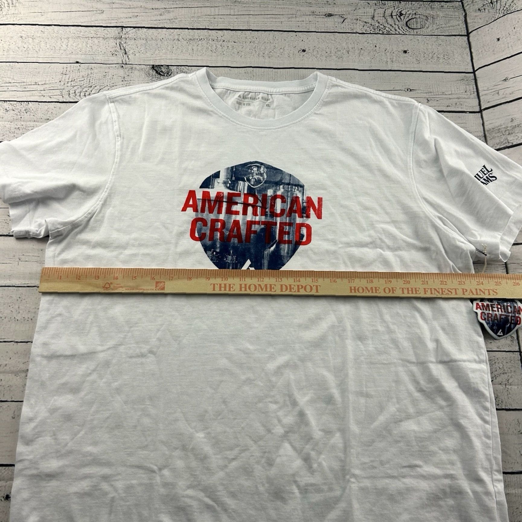 Vintage American Giant x Sam Adams Short Sleeve T Shirt Men XL White Size US XL / EU 56 / 4 - 7 Thumbnail
