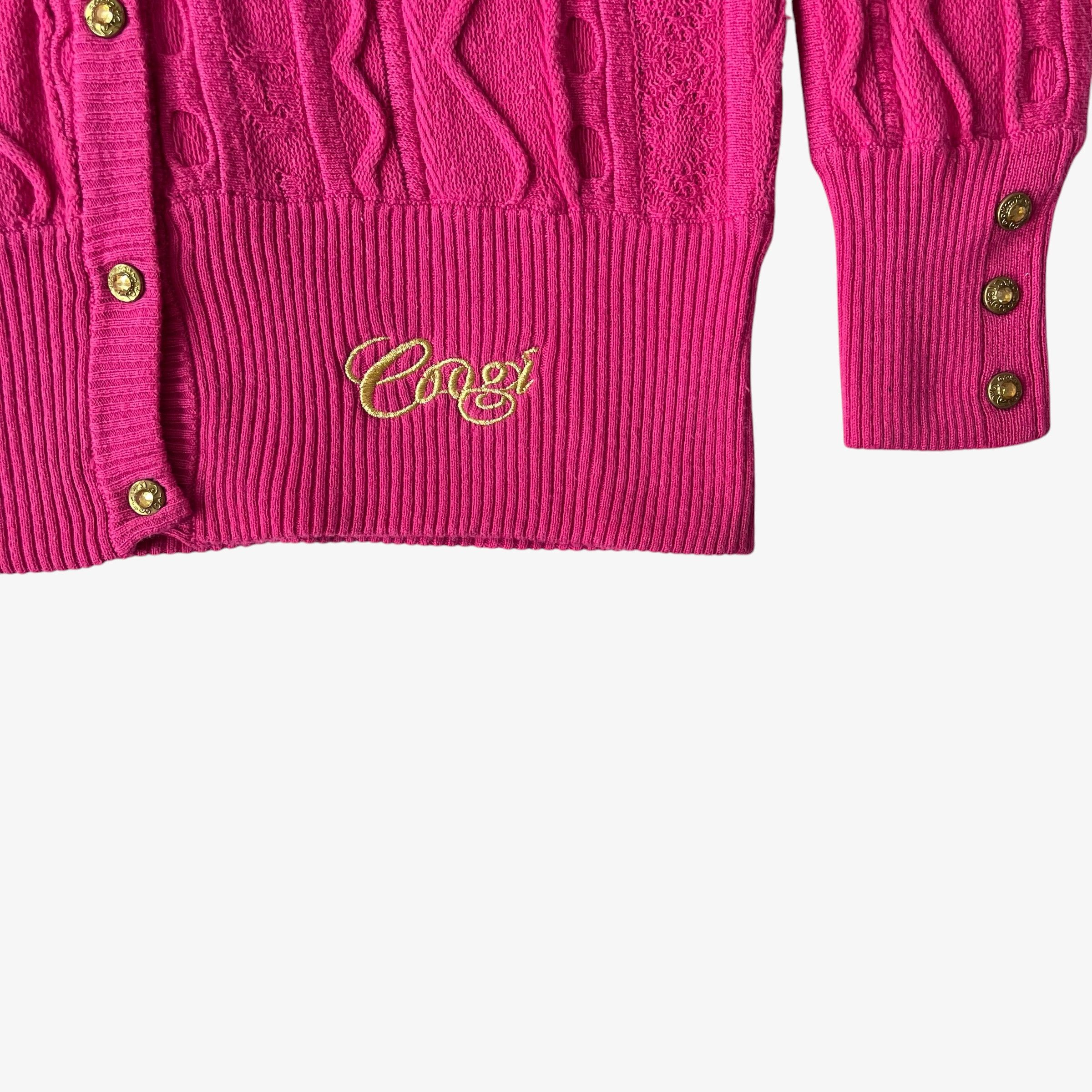 Coogi Vintage Y2K Women's Coogi 3D Textured Knit Pink Cardigan Size M / US 6-8 / IT 42-44 - 6 Thumbnail