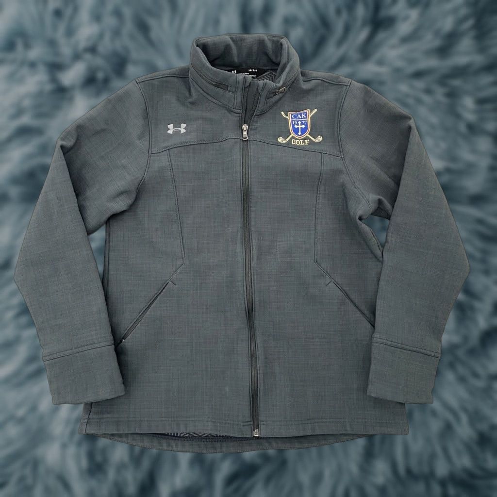 Under Armour VINTAGE Under Armour Jacket Women's Large Gray Full Zip ColdGear Infrared Golf Activewear jackets Women Size L / US 10 / IT 46 - 1 Thumbnail