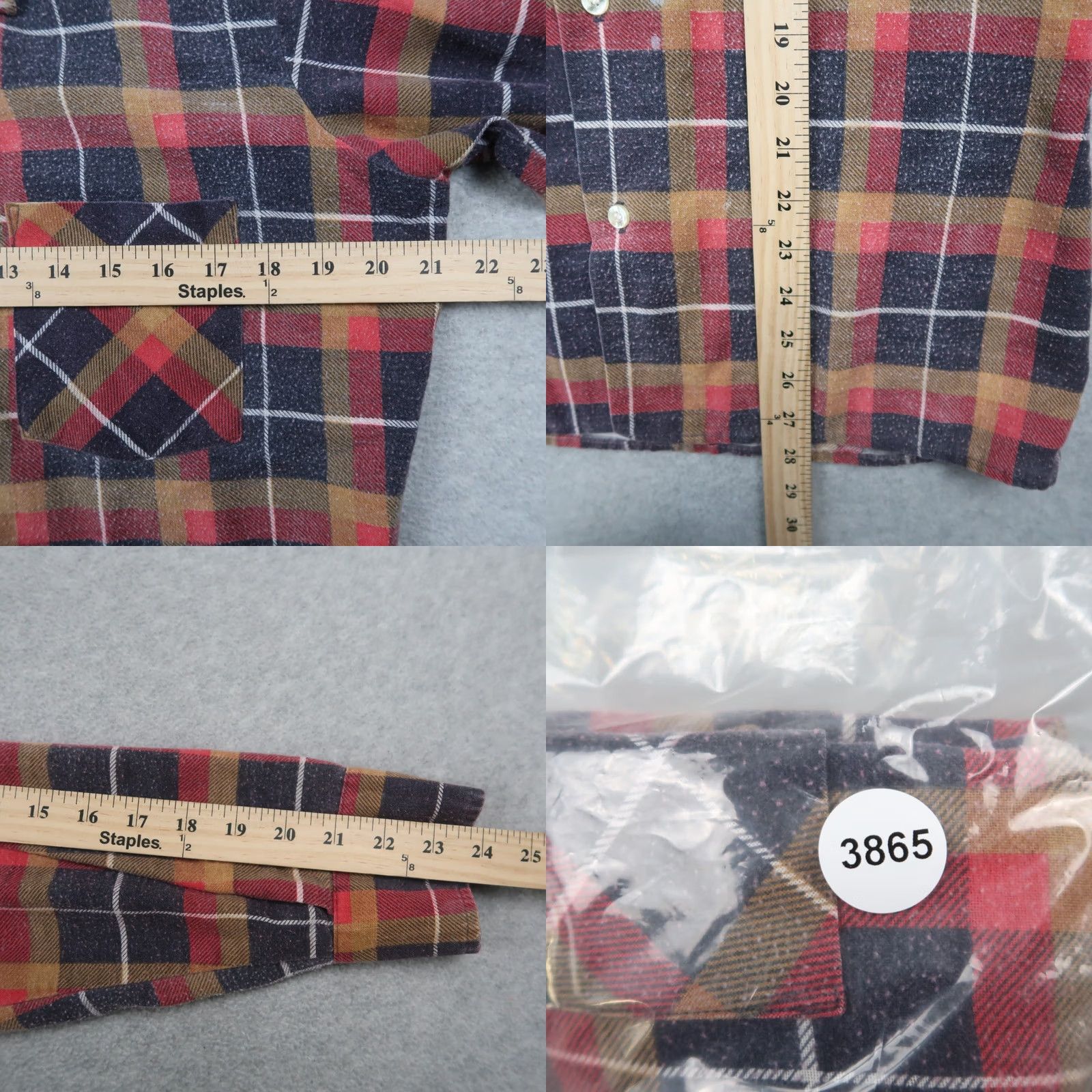 Vintage VINTAGE 70s Mr Leggs Mens Plaid Flannel Button Up Shirt Blue Red M Size US M / EU 48-50 / 2 - 9 Thumbnail