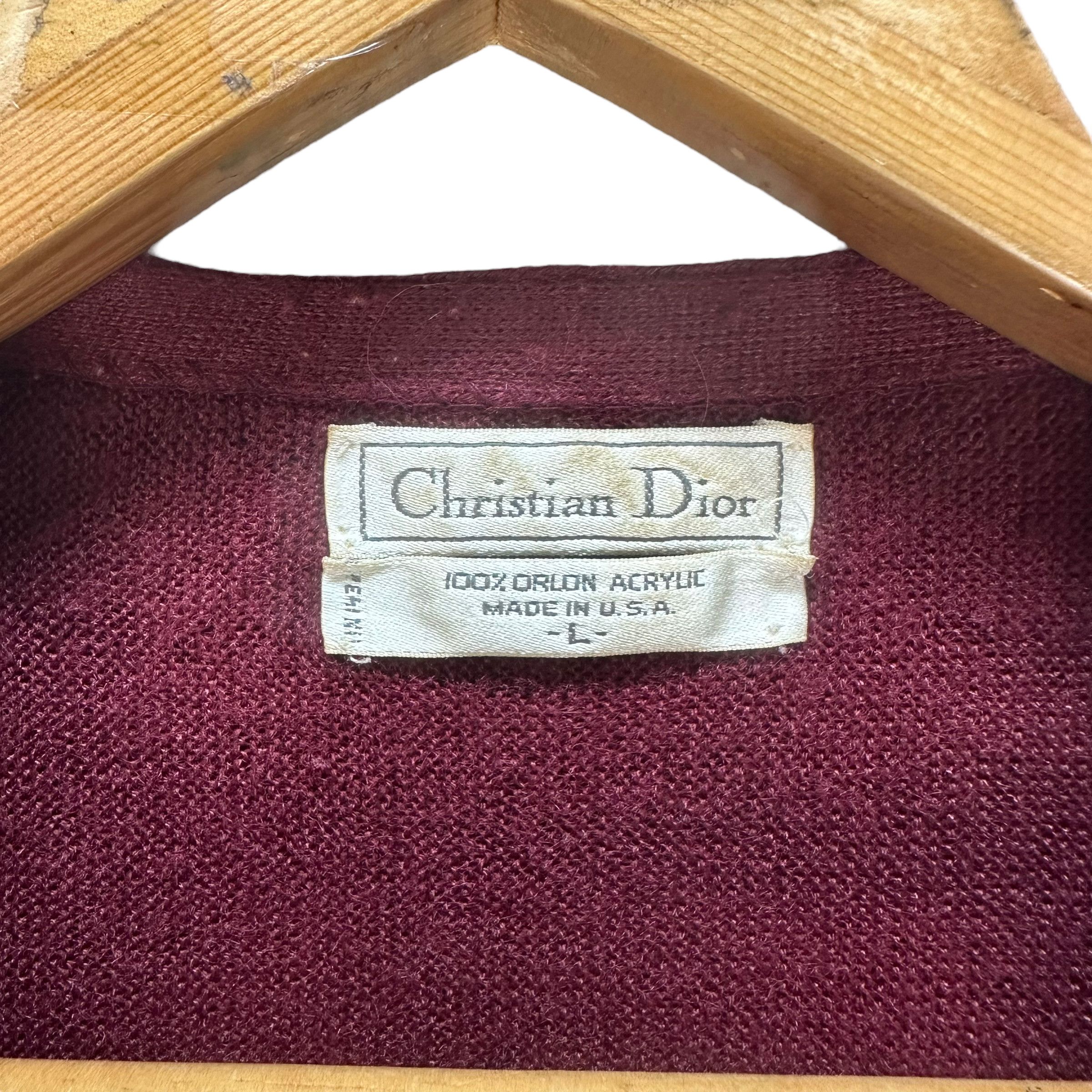 Christian Dior Monsieur VINTAGE 80's CHRISTIAN DIOR MADE IN USA CARDIGAN #8474-010 Size US L / EU 52-54 / 3 - 7 Thumbnail